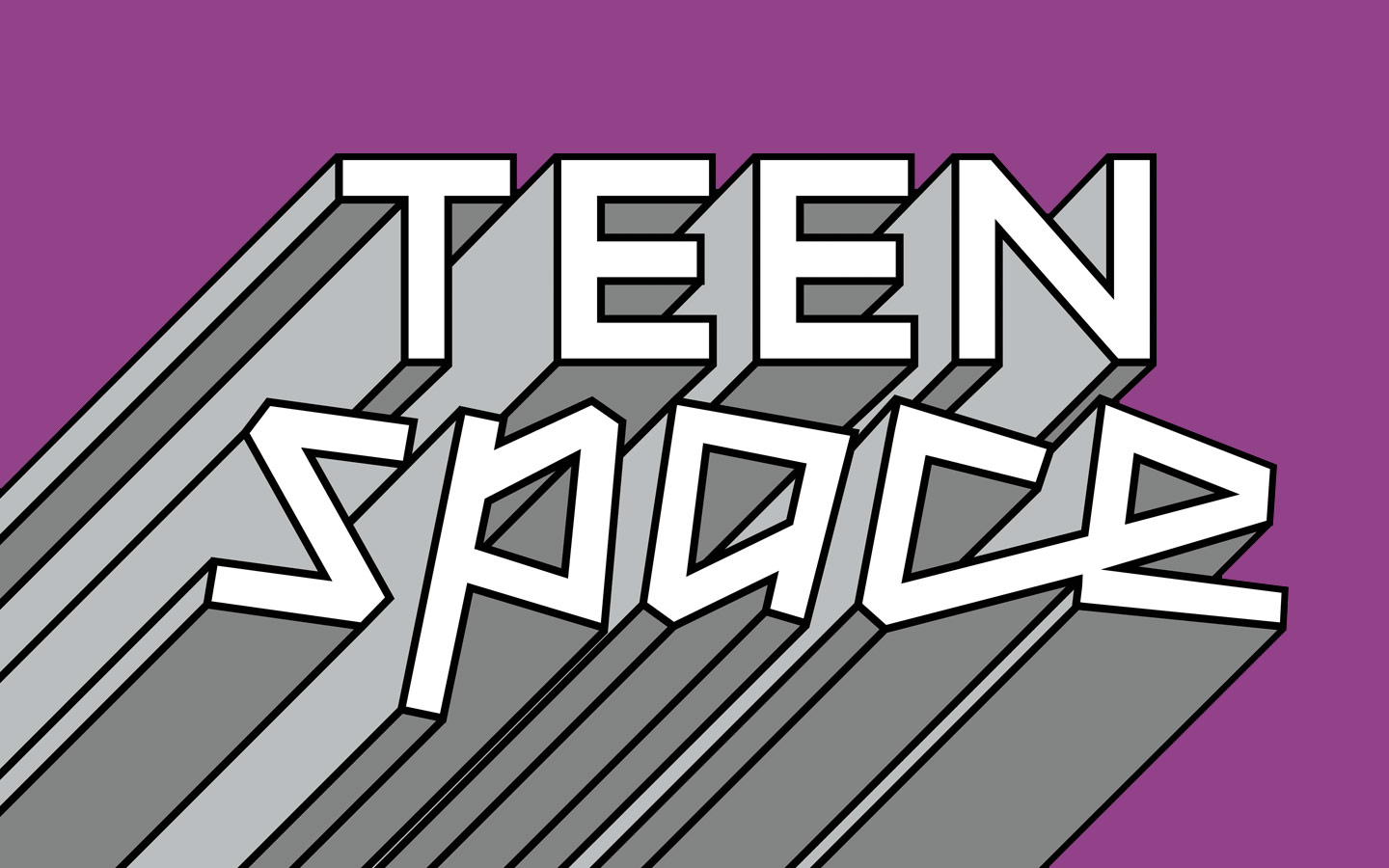 Carnegie Library of Pittsburgh Teenspace branded type