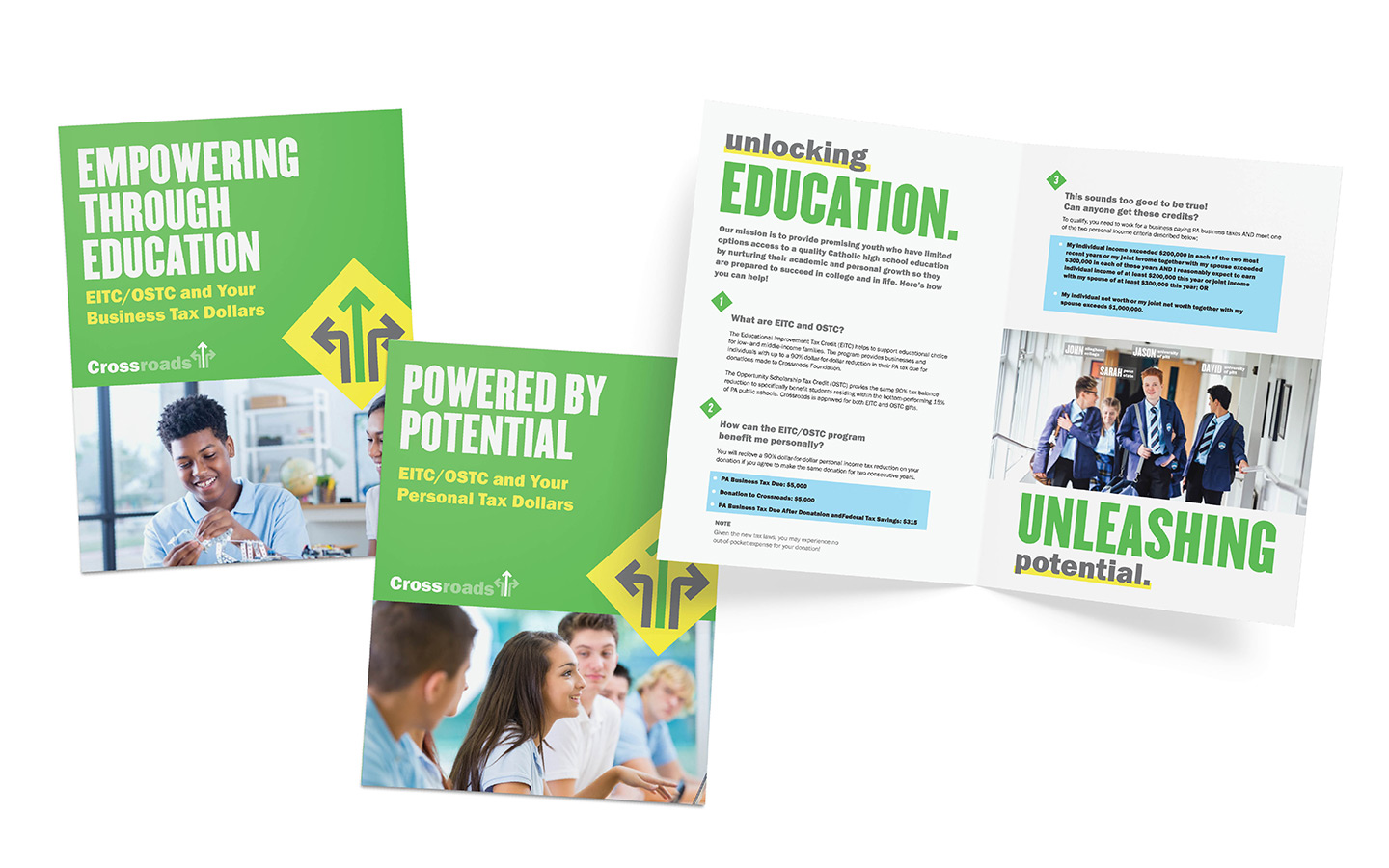 Crossroads Foundation brochure layout