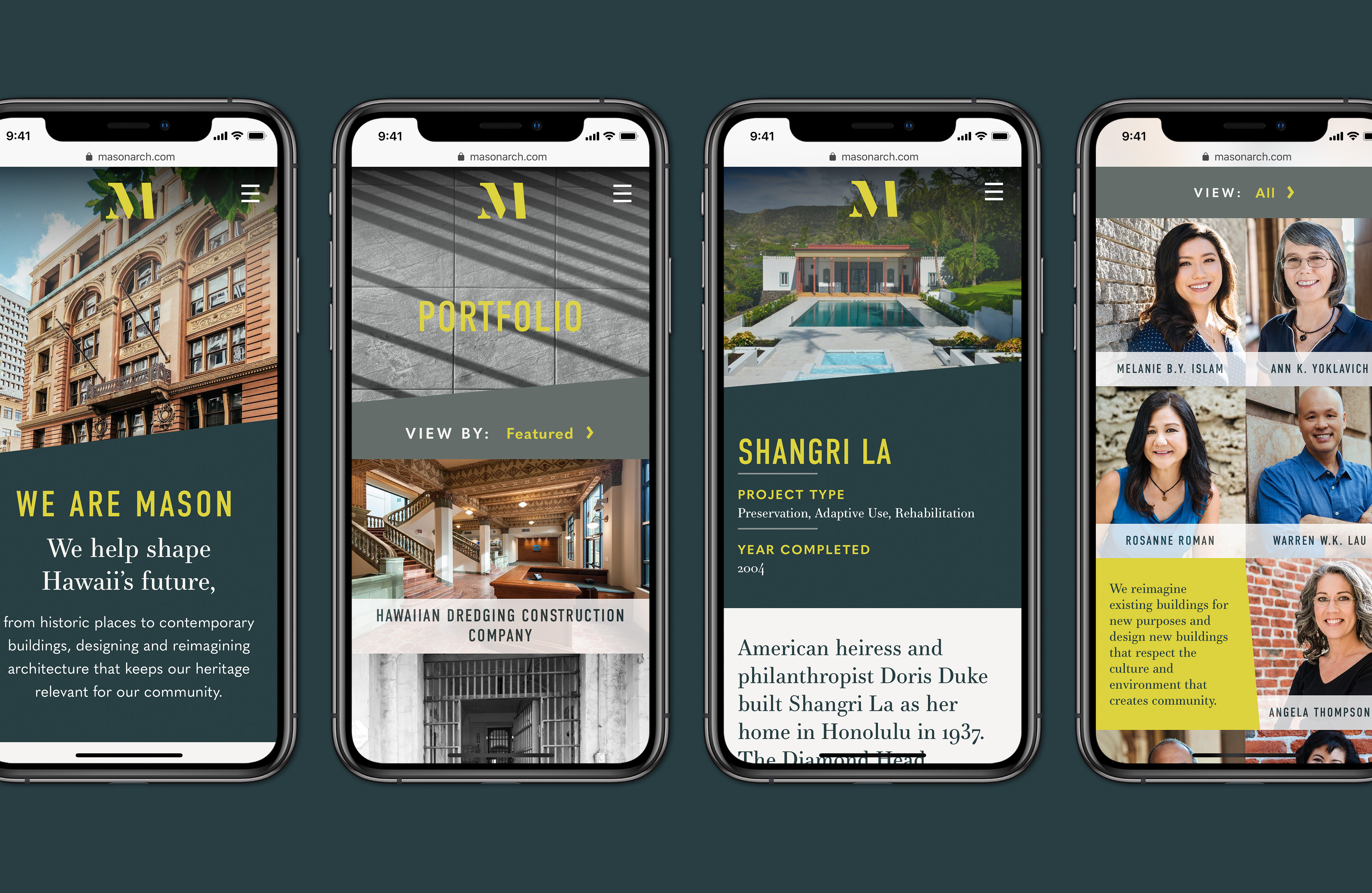 The new Mason website responsive mobile design