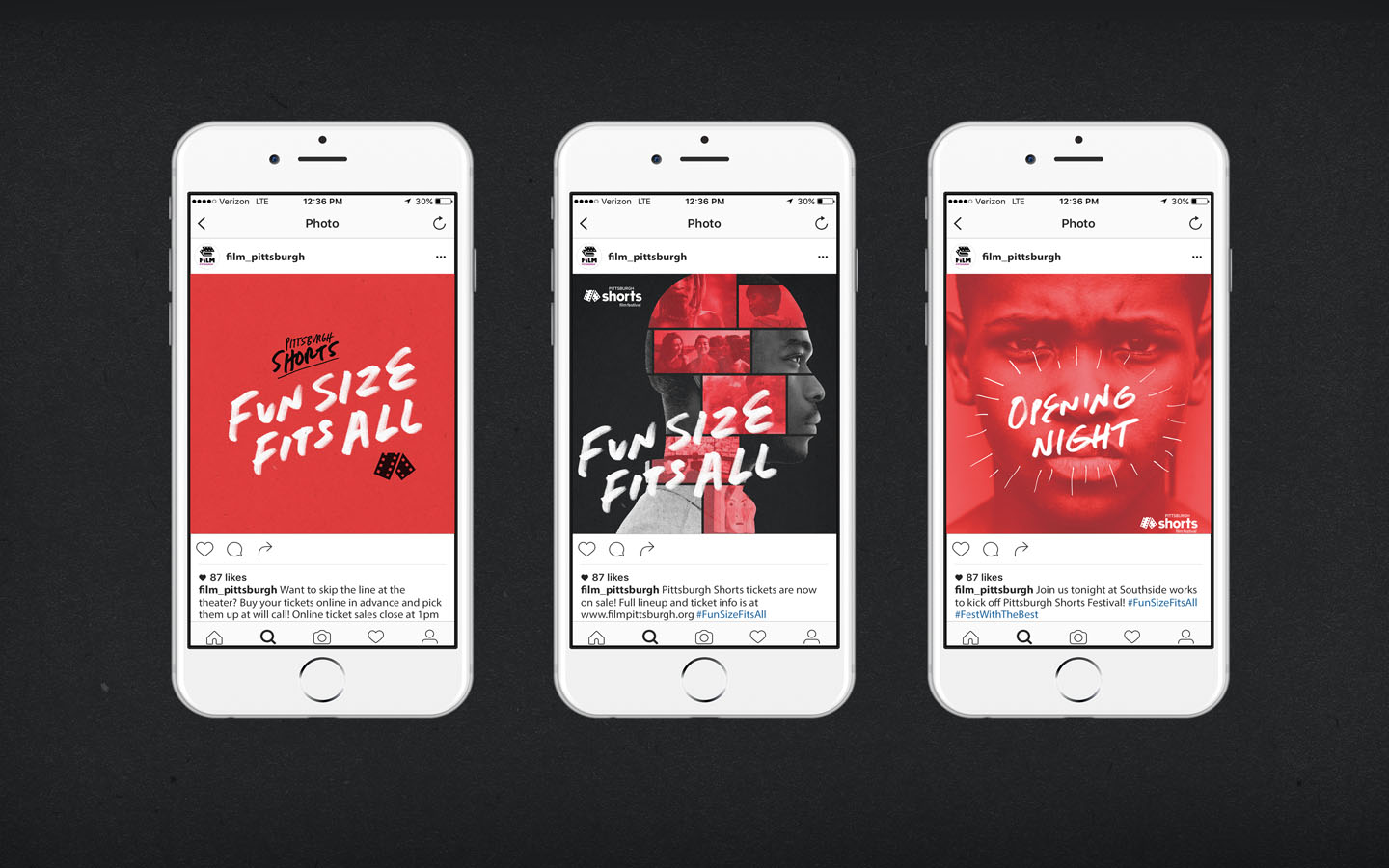 Pittsburgh Shorts Film Festival social media promos