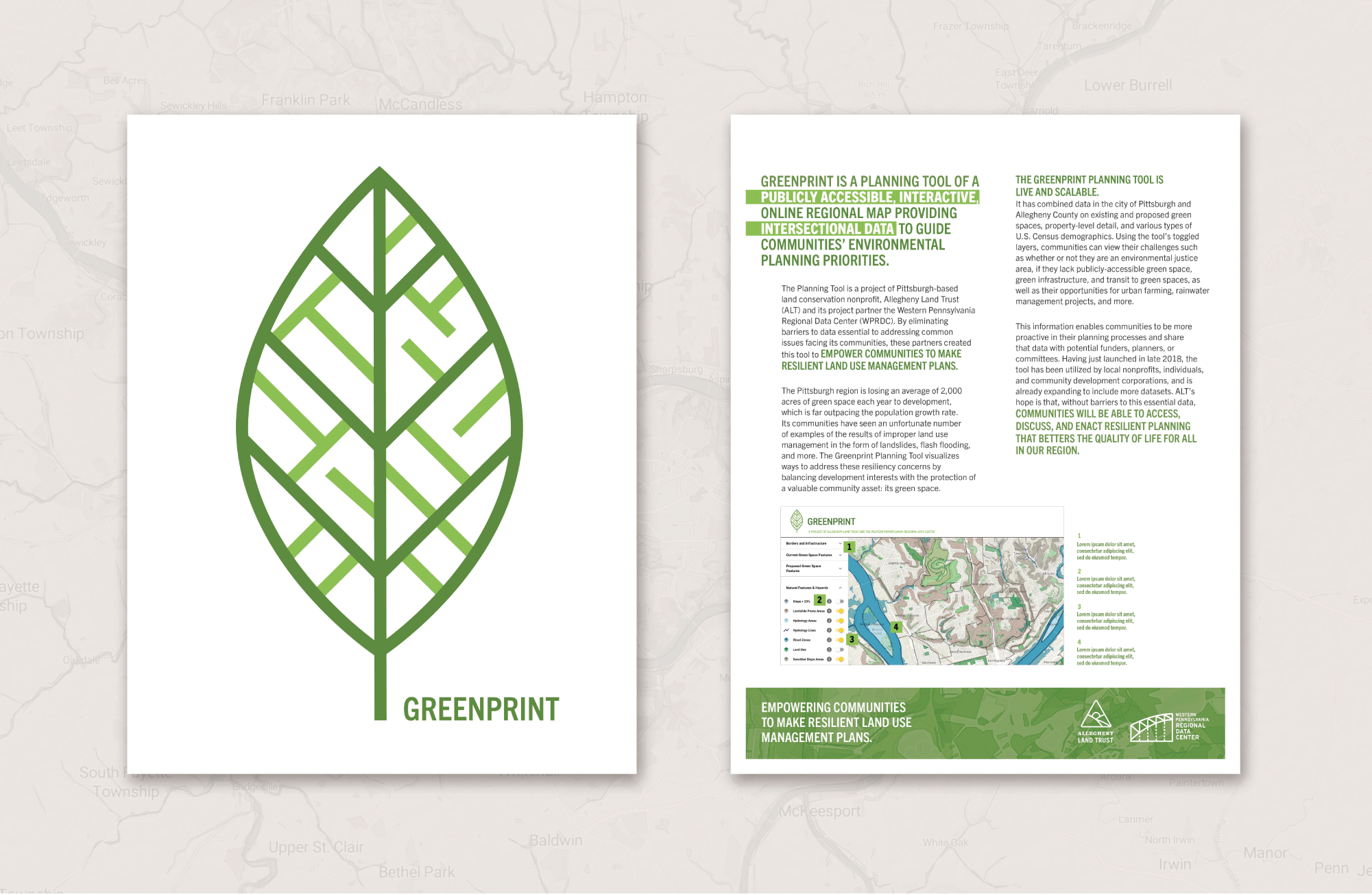 Greenprint marketing collateral