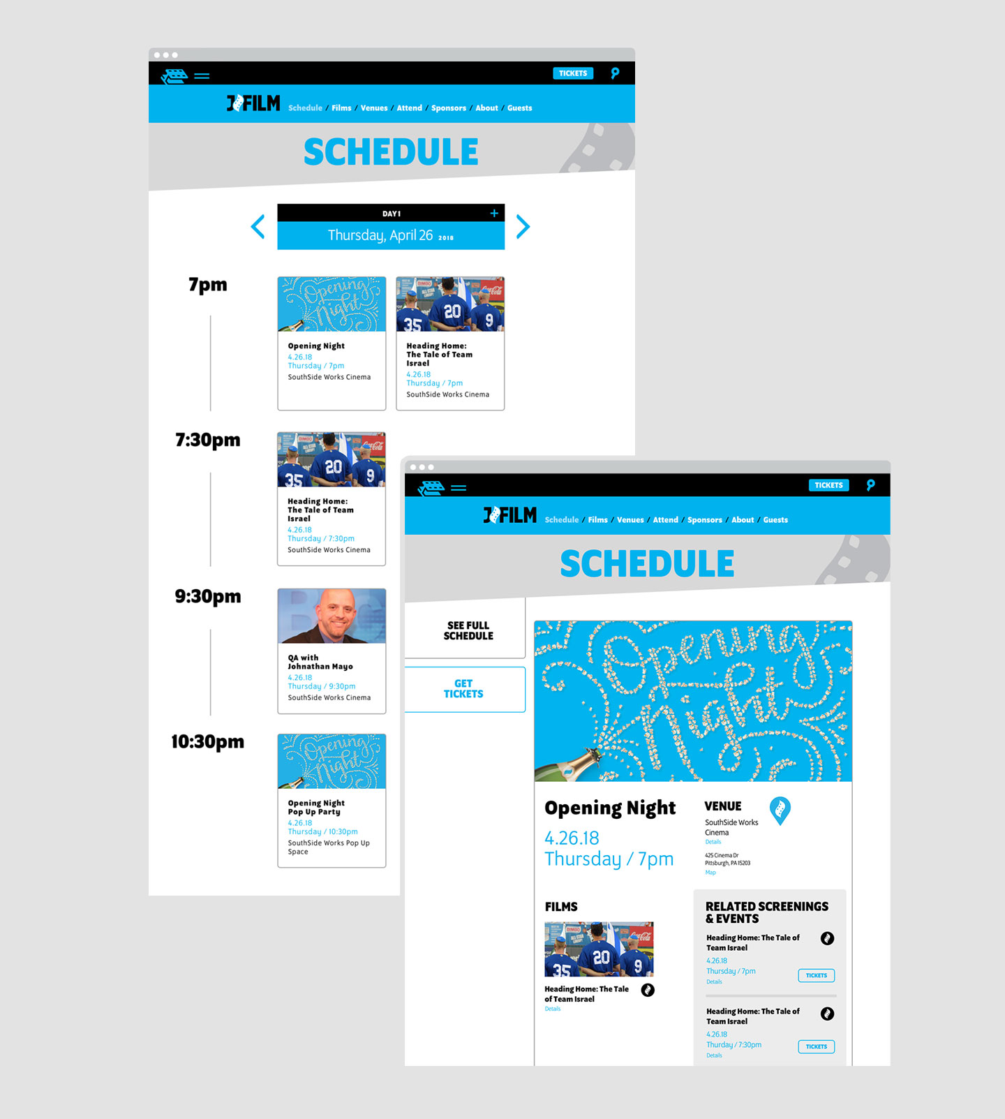 Film Pittsburgh website film schedule page