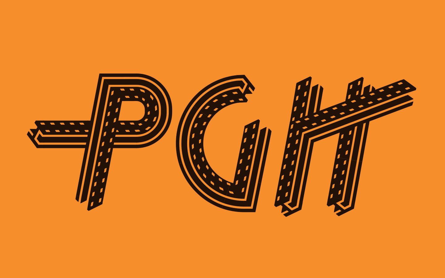 Film Pittsburgh logo treatment with i-beam letters
