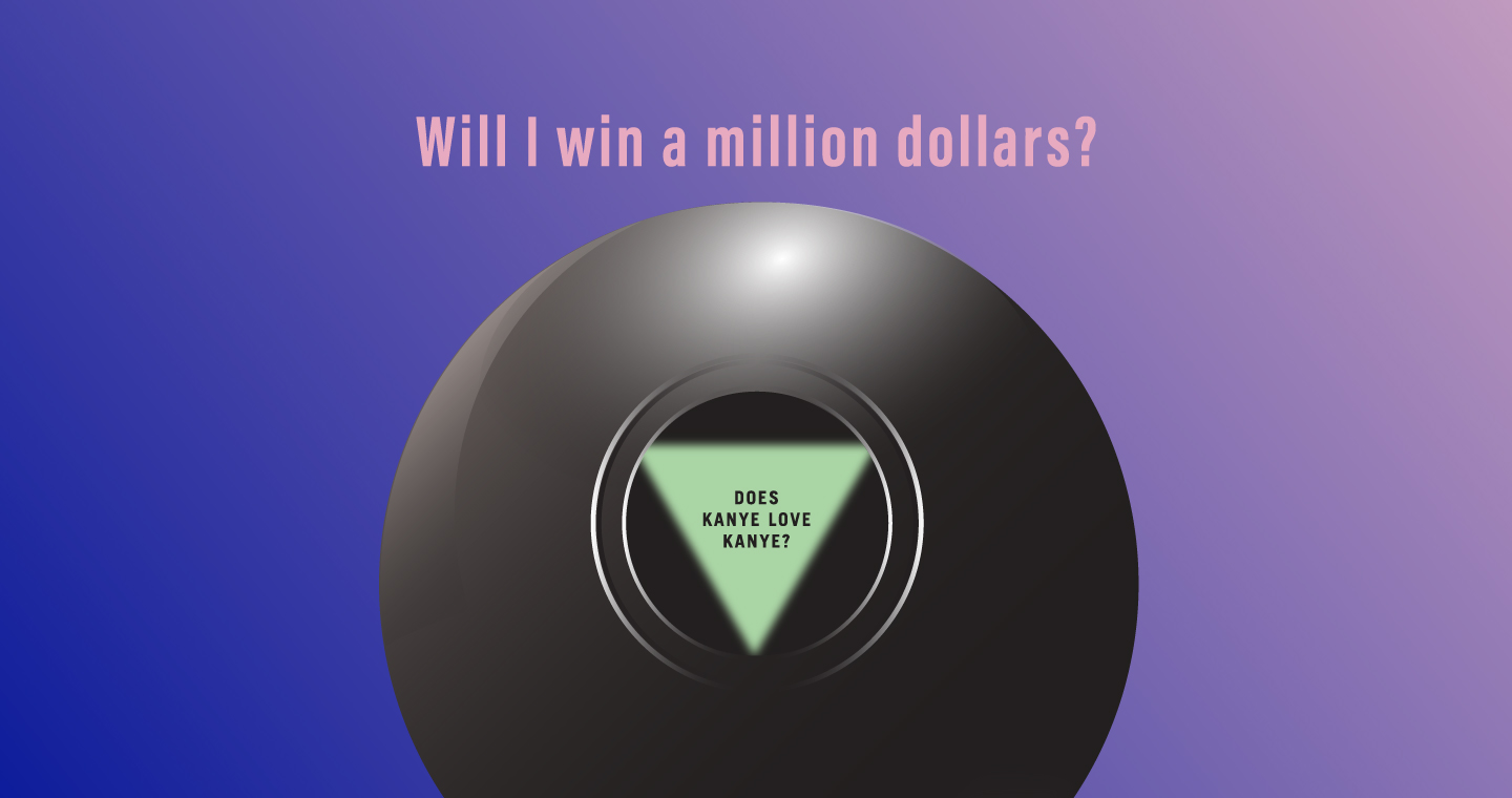 AI Ball news "Will I win a million dollars?"
