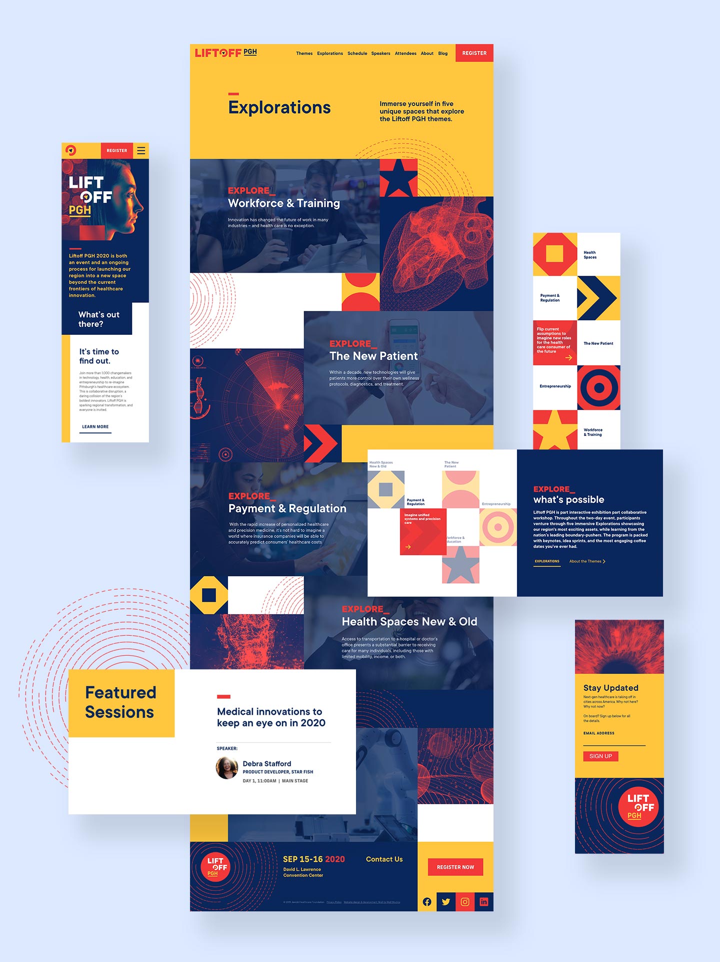 Liftoff PGH 2020 website experience and elements