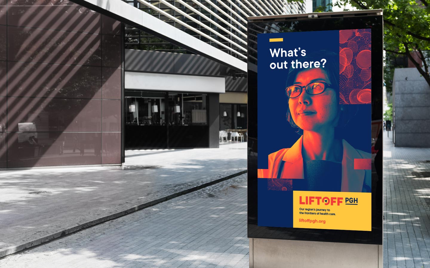 Liftoff PGH 2020 transit shelter ad port authority