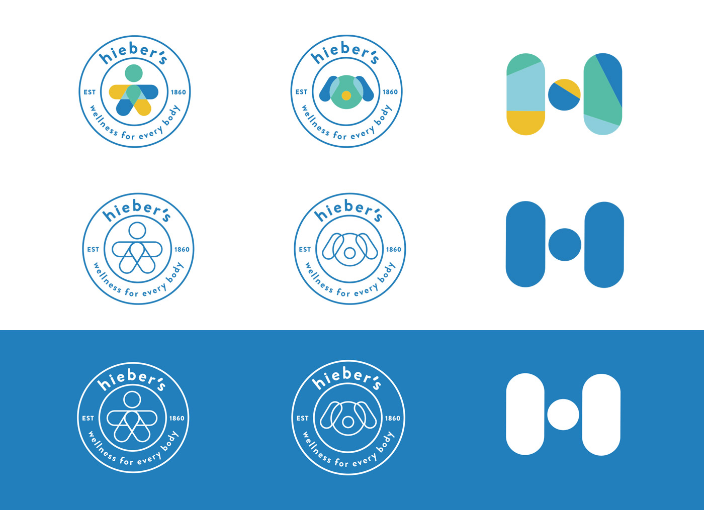 Hieber's Pharmacy color usage from identity guidelines