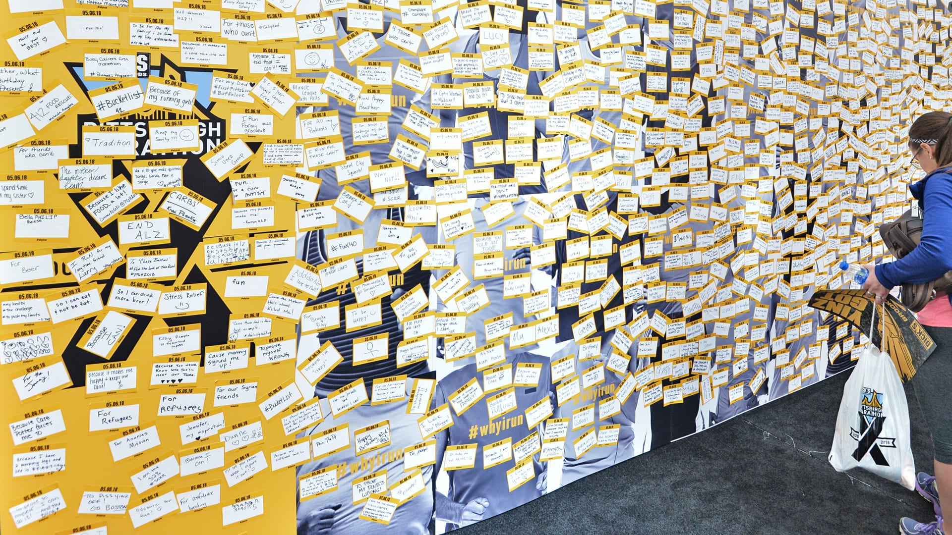 P3R 2018 Pittsburgh Marathon branding interactive exhibit Why I Run