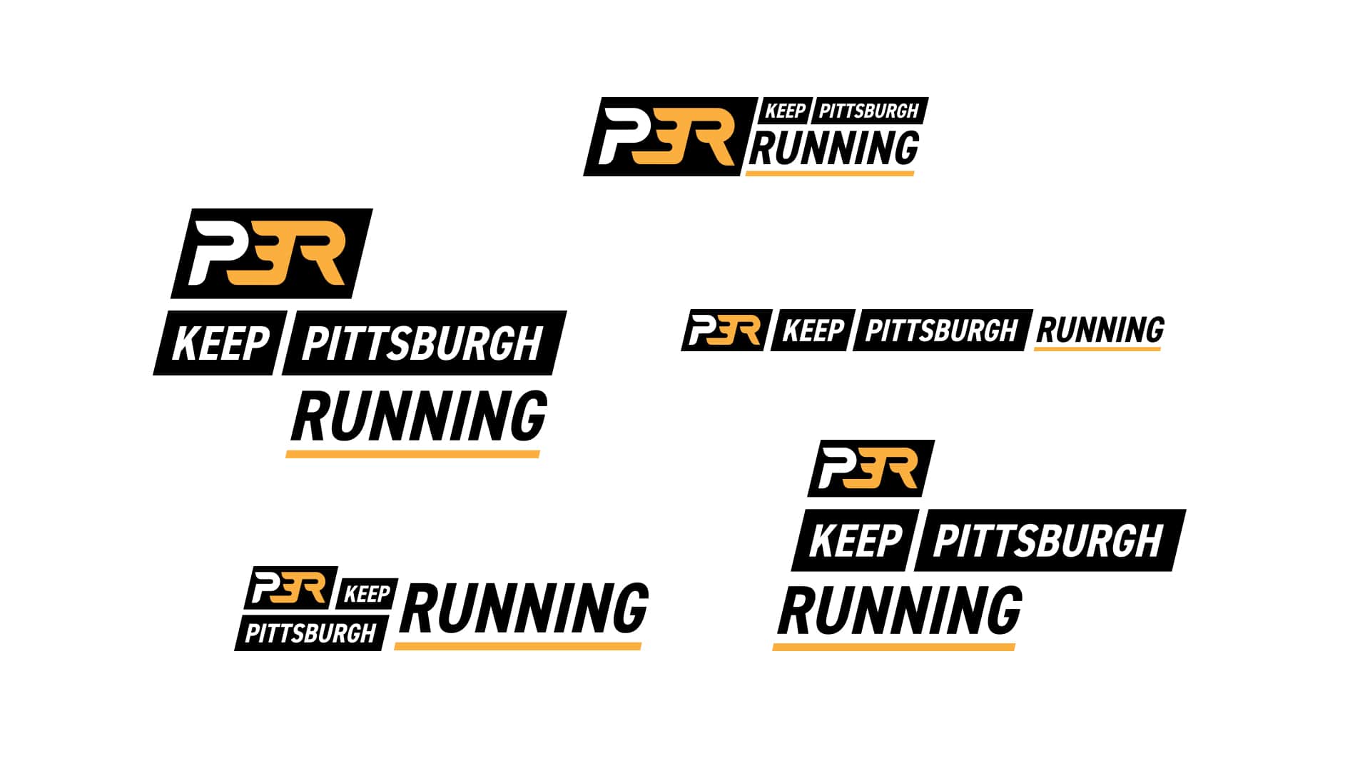P3R logo versions with tagline, Keep Pittsburgh Running
