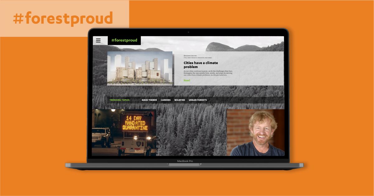 #forestproud website homepage
