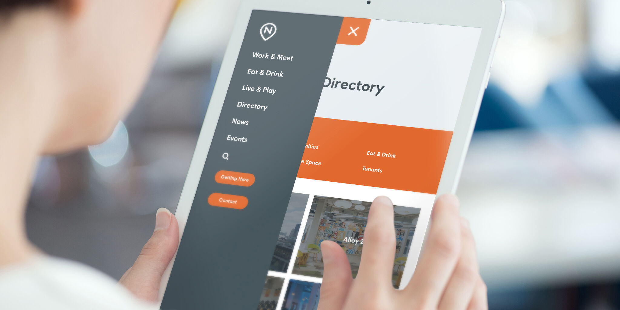 Nova Place website tablet view