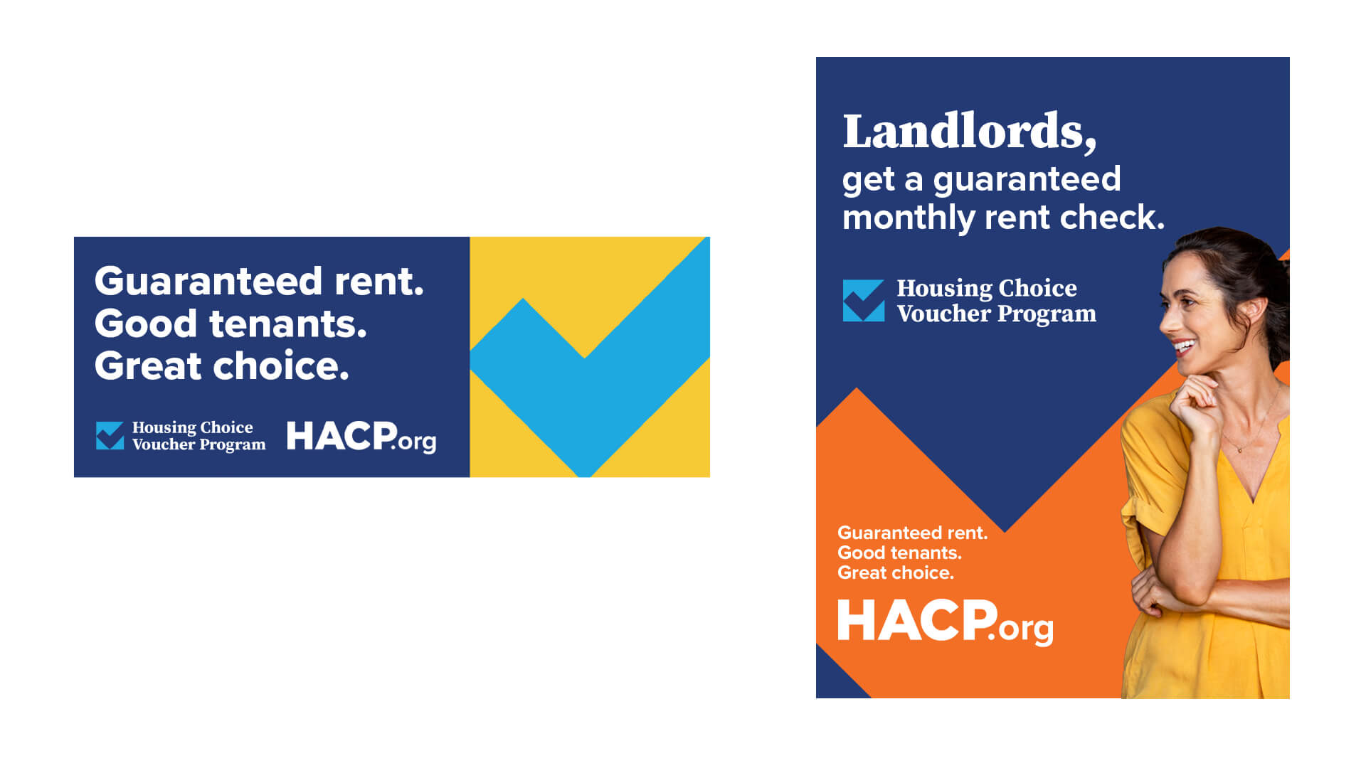 Housing Authority of the City of Pittsburgh (HACP) HCV campaign creative layouts