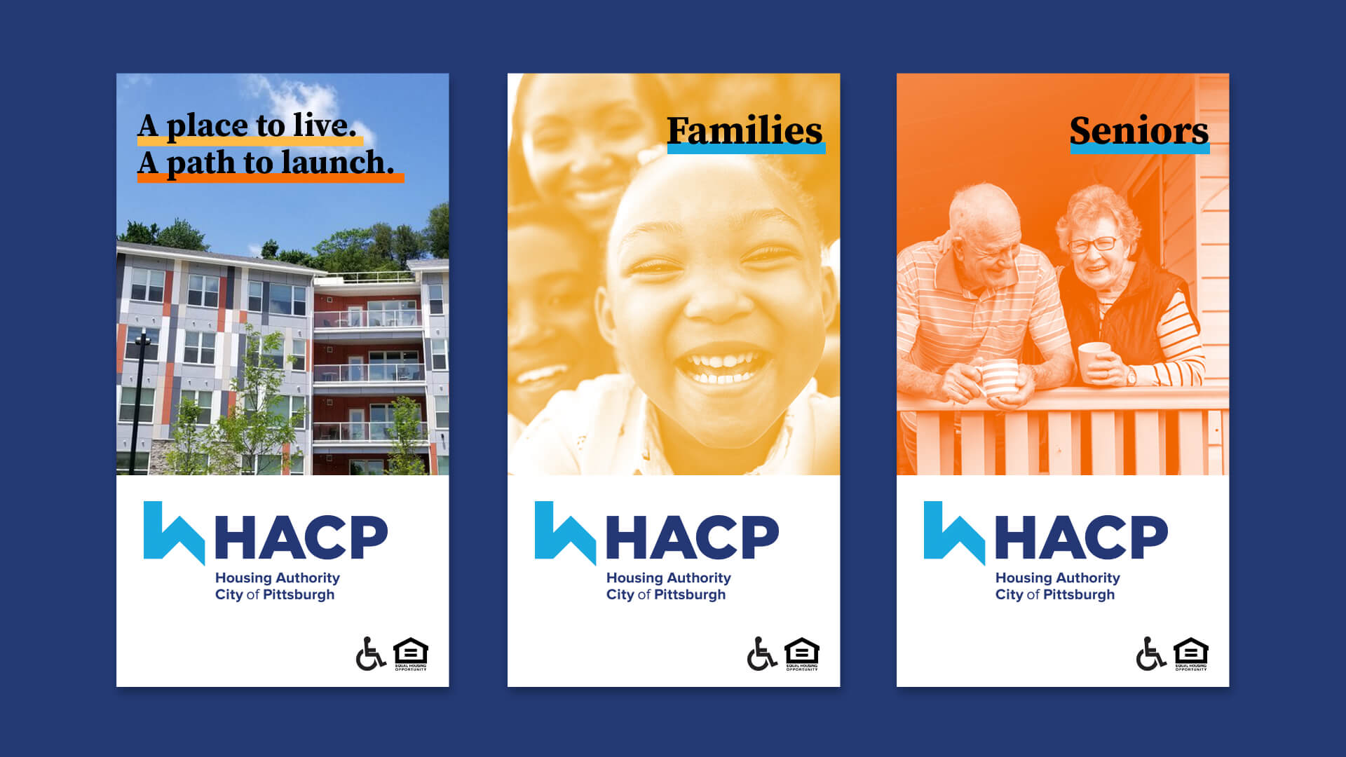 Brochure covers for The Housing Authority of the City of Pittsburgh.