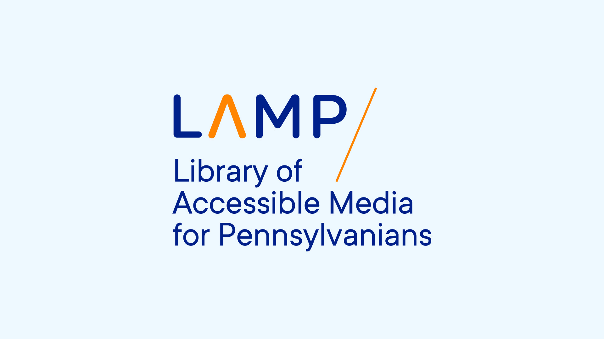 Library of Accessible Media for Pennsylvanians (LAMP) full logo and wordmark