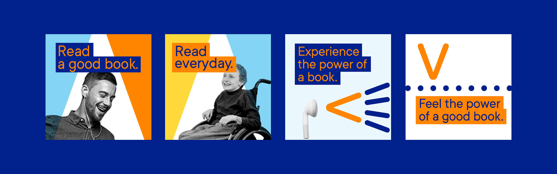 Library of Accessible Media for Pennsylvanians (LAMP) marketing collateral layouts for social