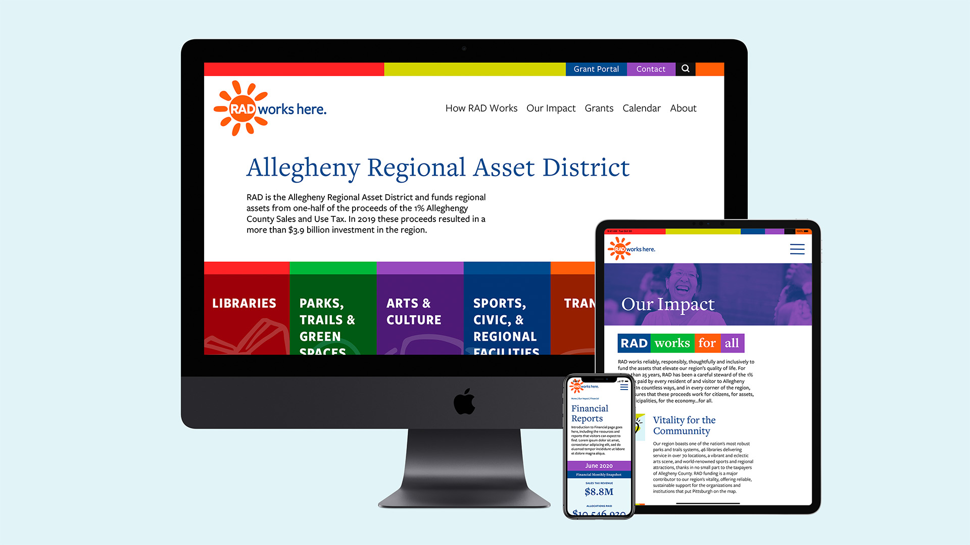 Allegheny Regional Asset District (RAD)  website home page