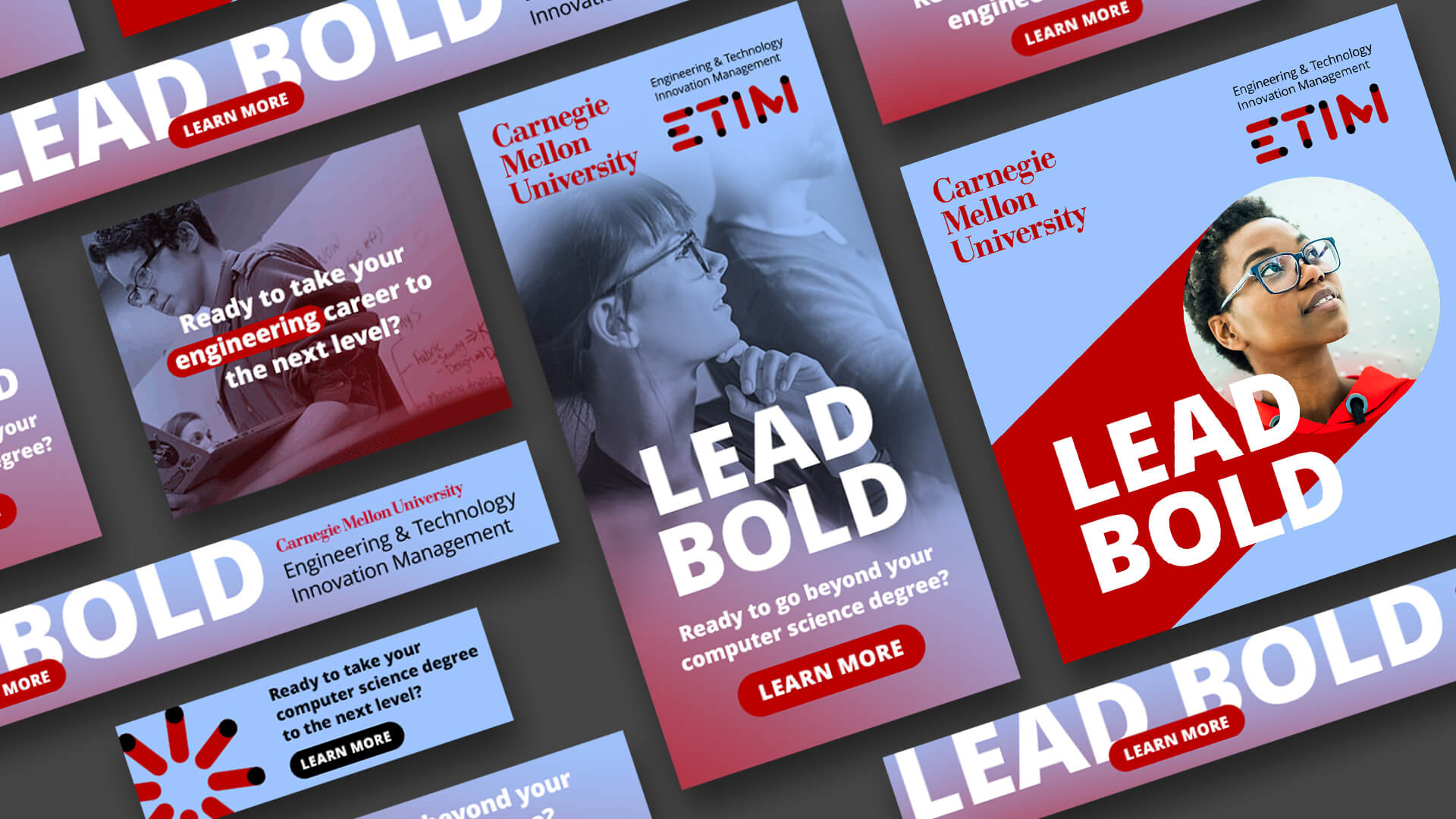 Carnegie Mellon Engineering & Technology Innovation Management digital campaign ads