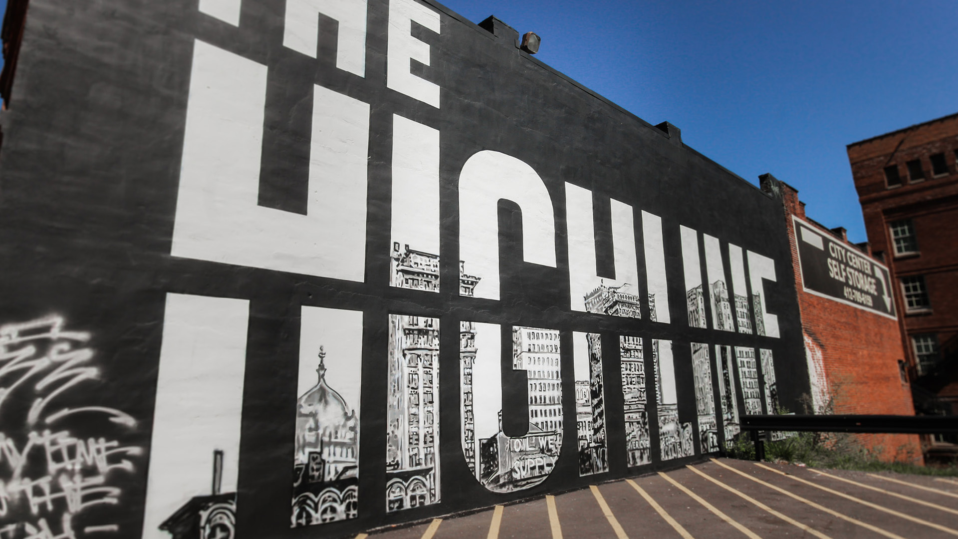 Highline mural exterior signage