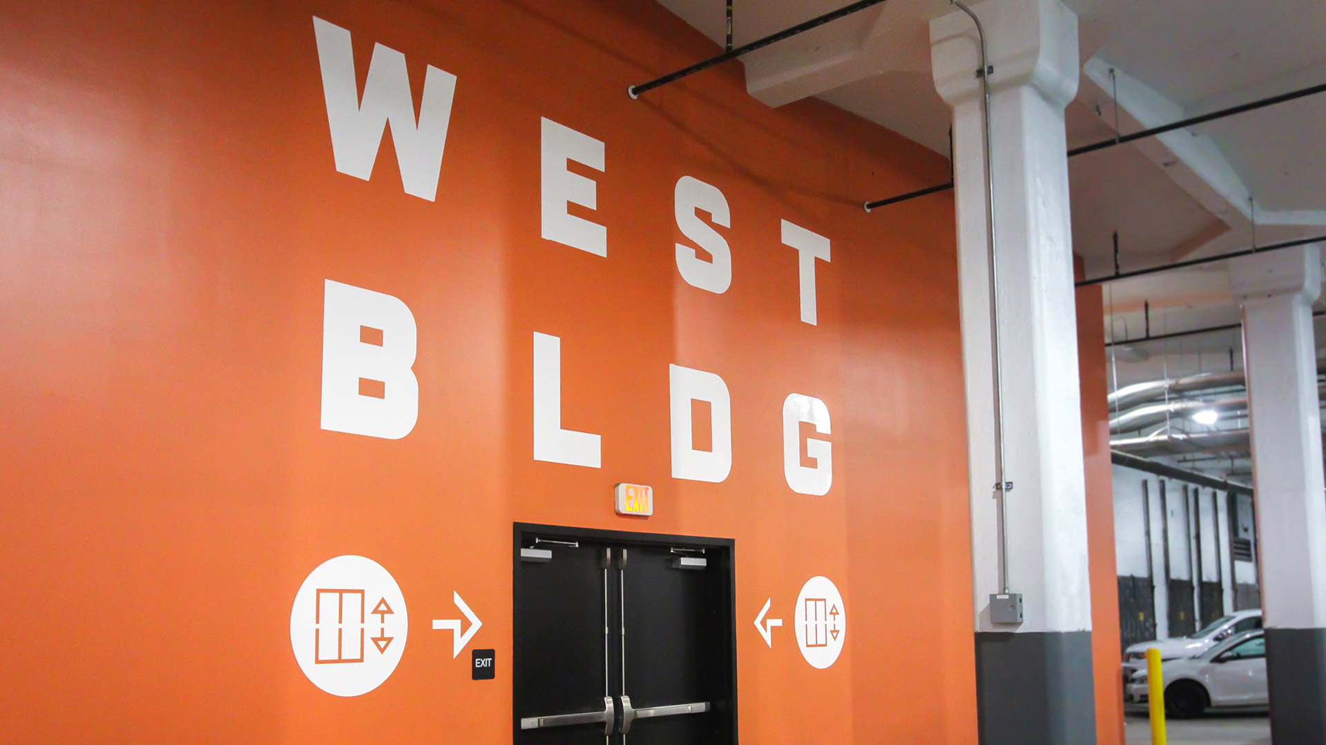 The Highline building signage entrance to west building