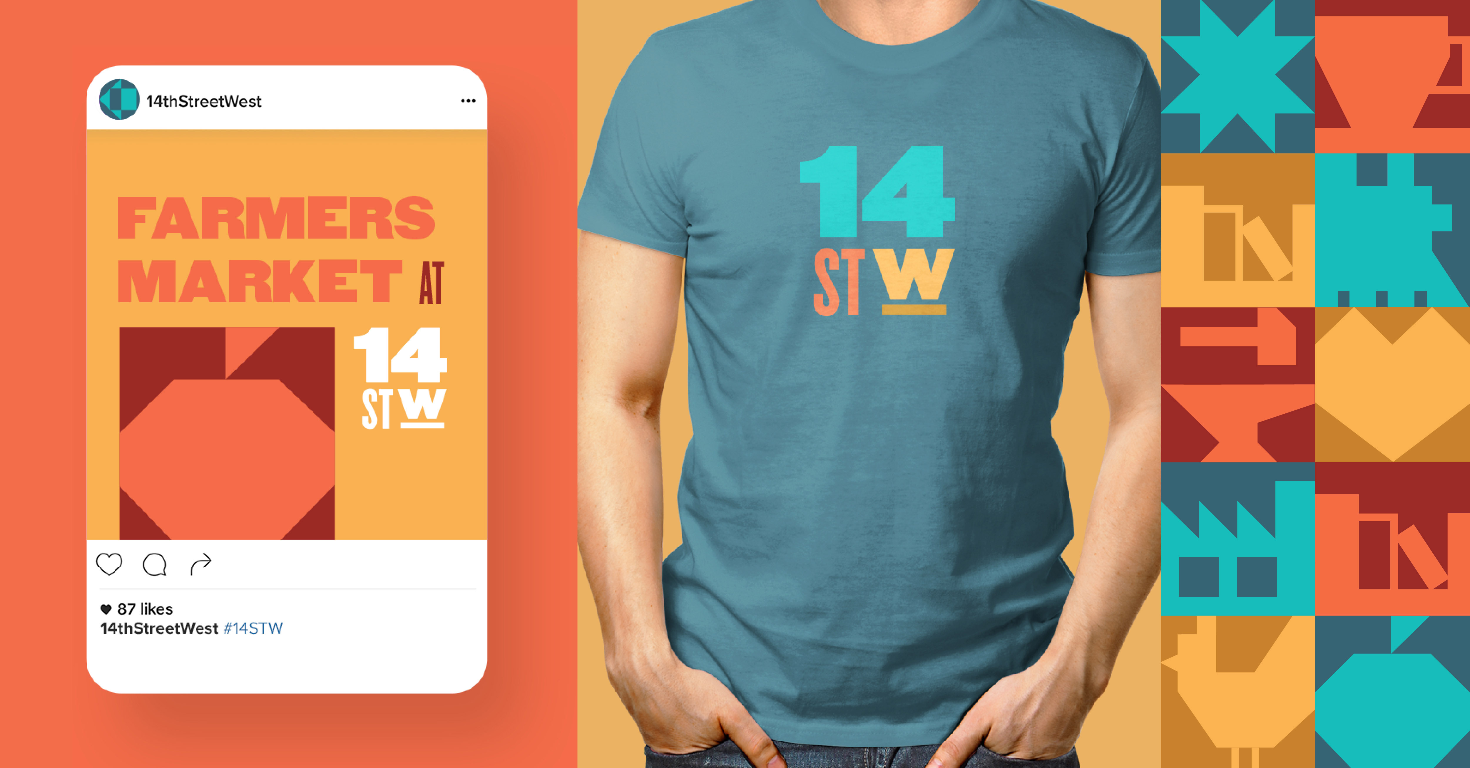 14th St. West in West Huntington, WV sample applications (shirt, social media)