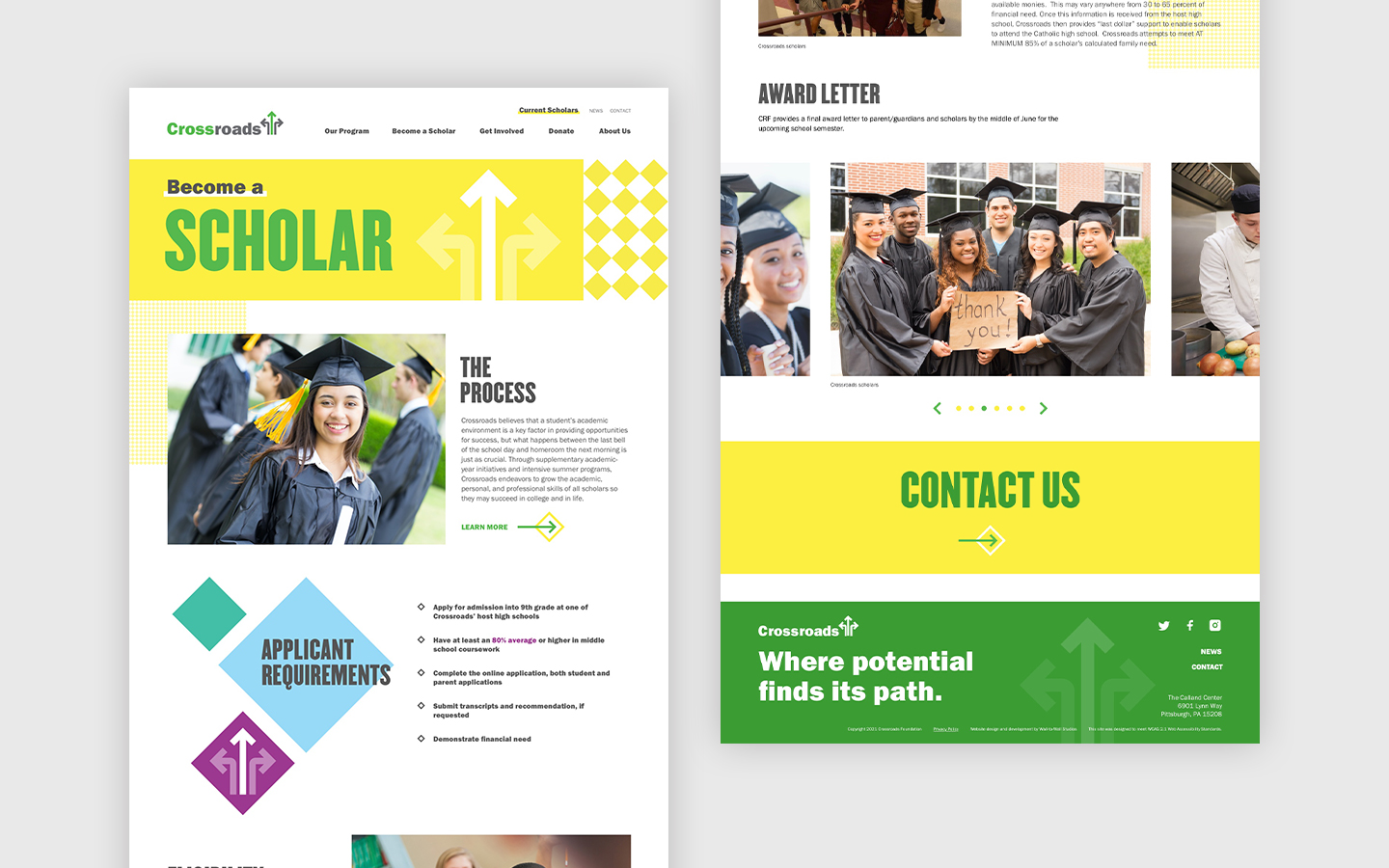 Crossroads website experience