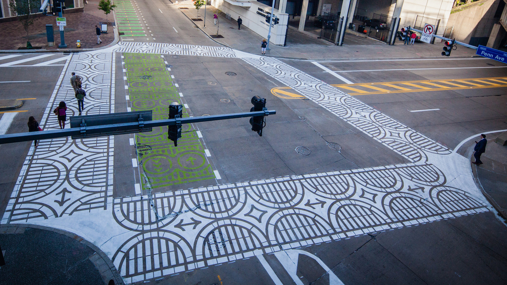 Custom crosswalk design for Pittsburgh photos