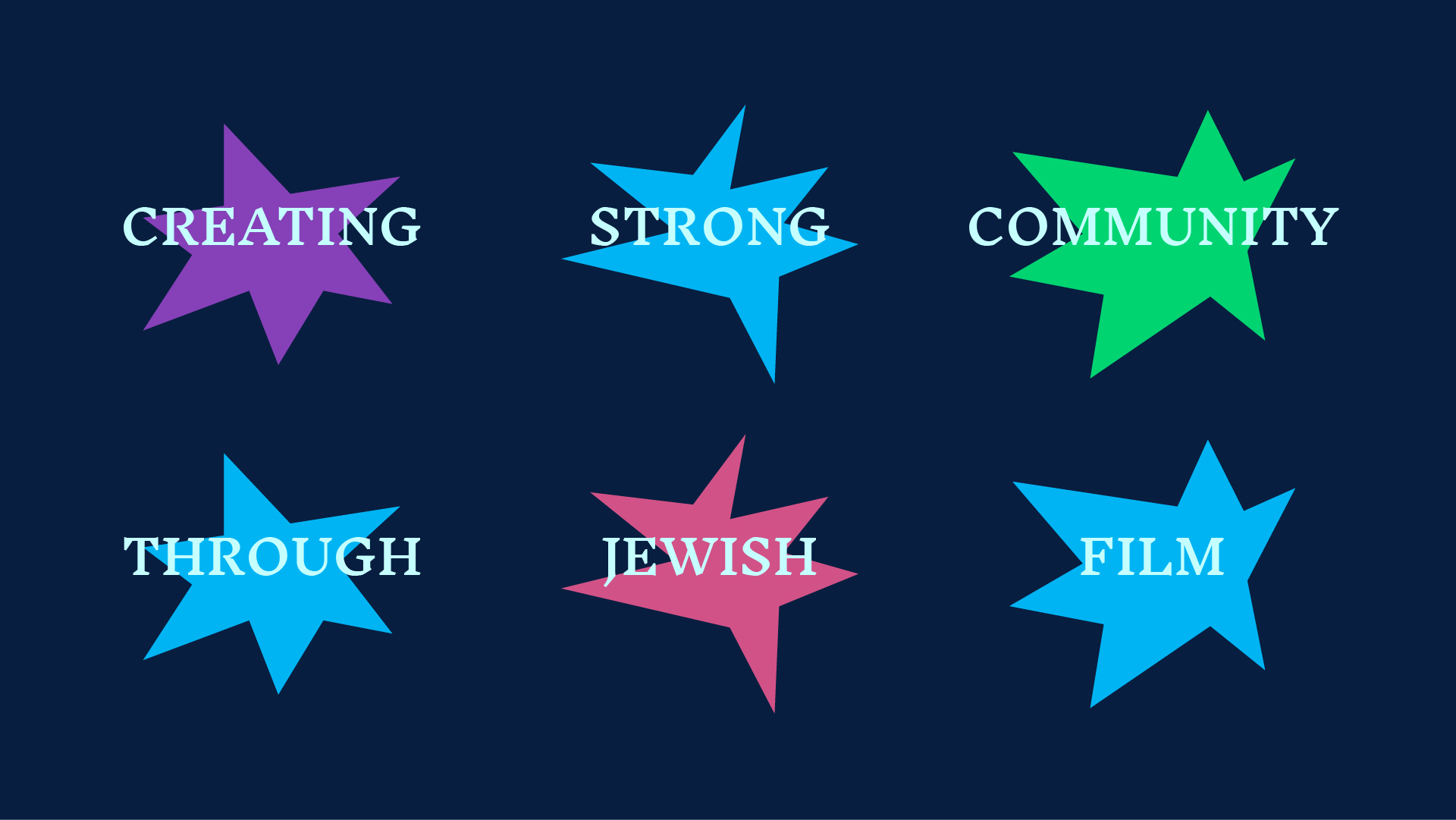 JFilm Festival 2022 campaign graphic stars + narrative