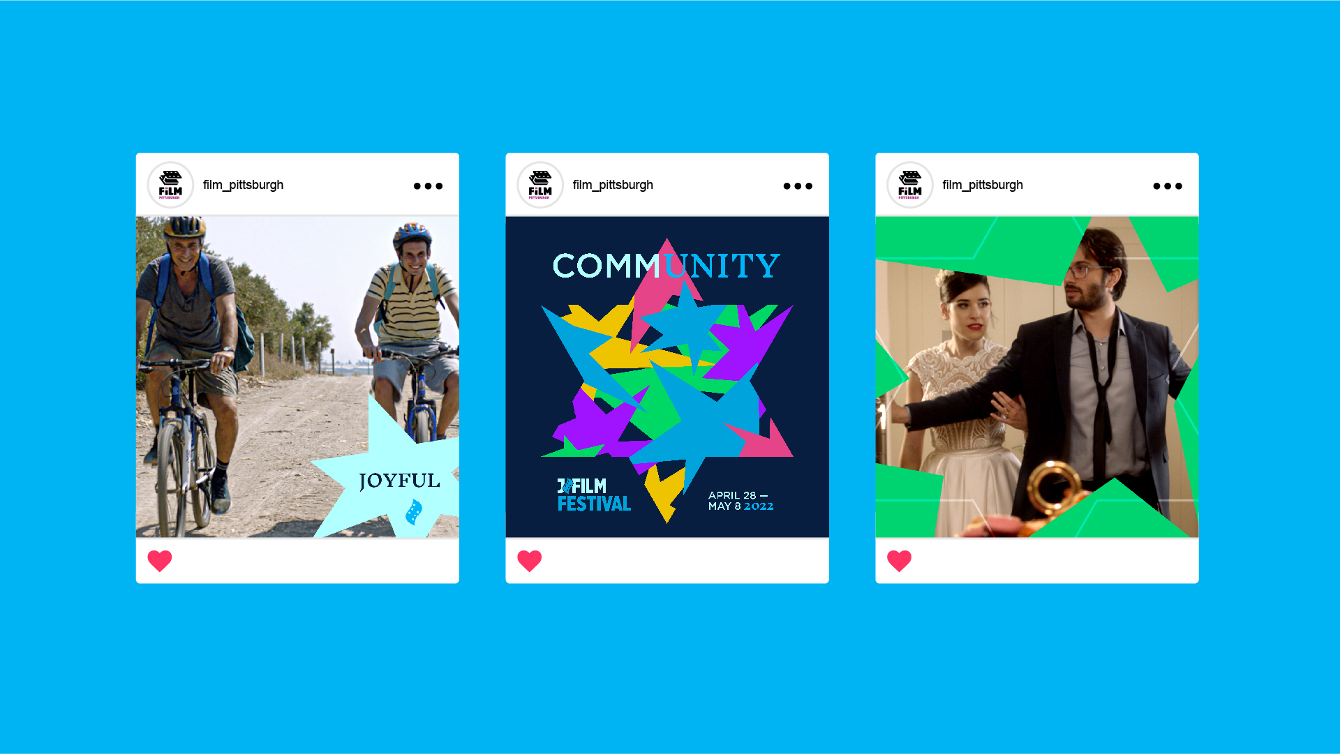 Social media layouts for JFilm Festival 2022