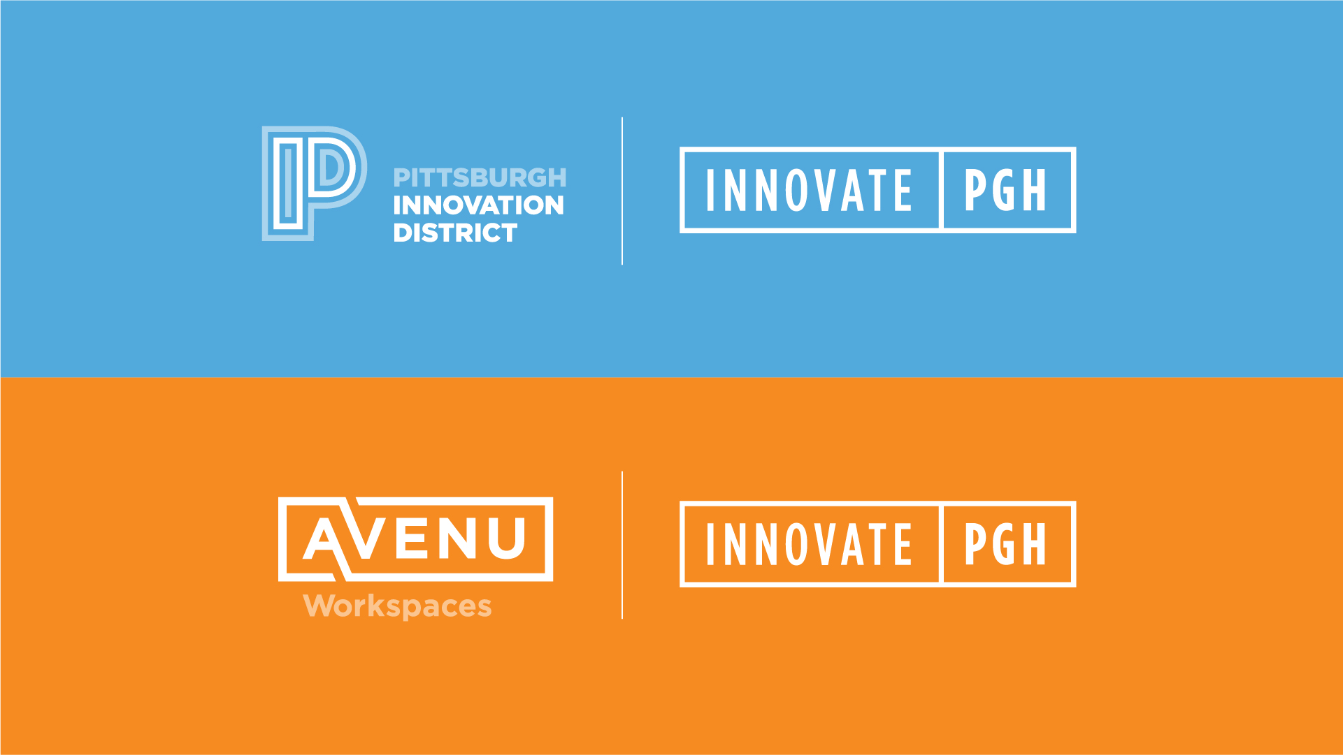 InnovatePGH logo with affinity brand logo lockups