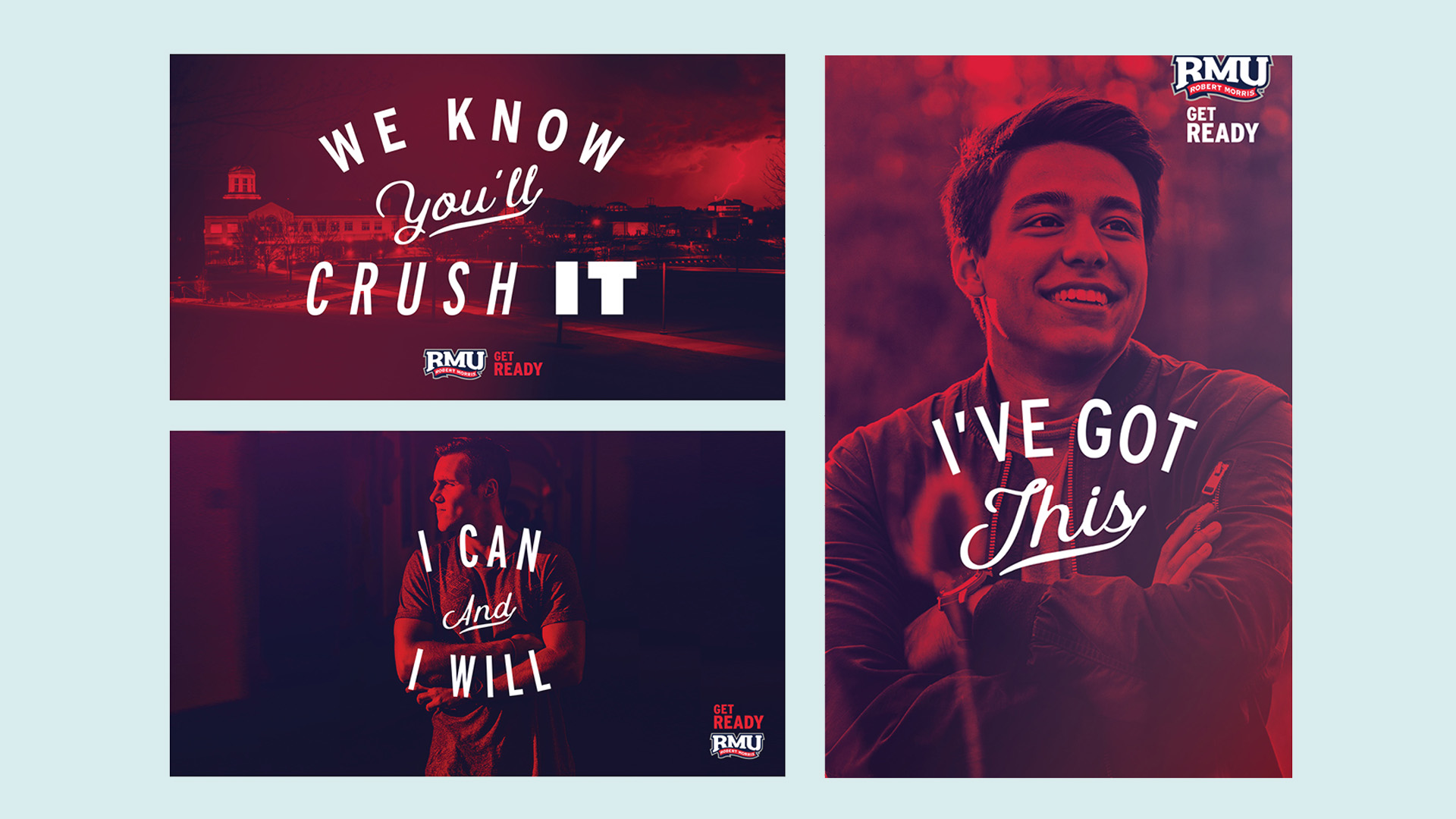 Robert Morris University Admission ad layouts
