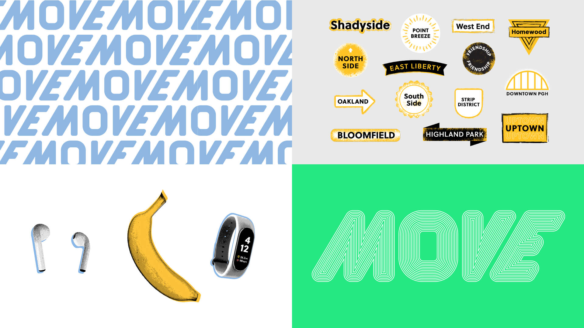 Pittsburgh Marathon Move Campaign Identity system 2022