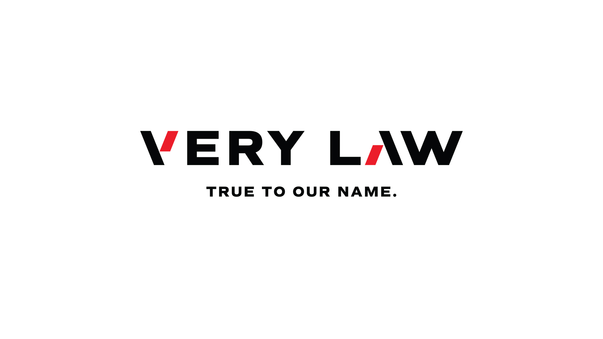 Very Law logo and tagline, true to our name