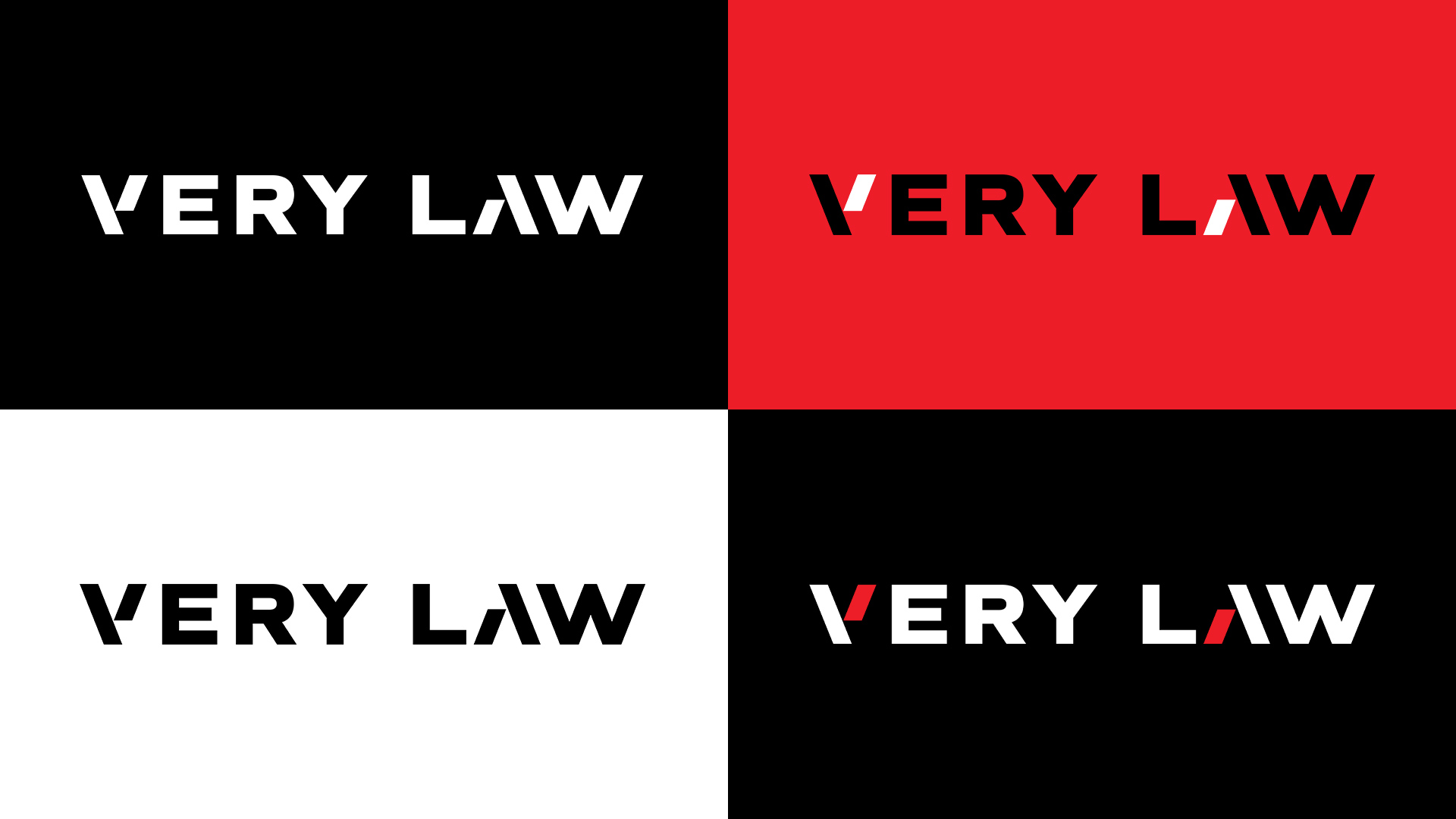 Very Law logo with color configurations