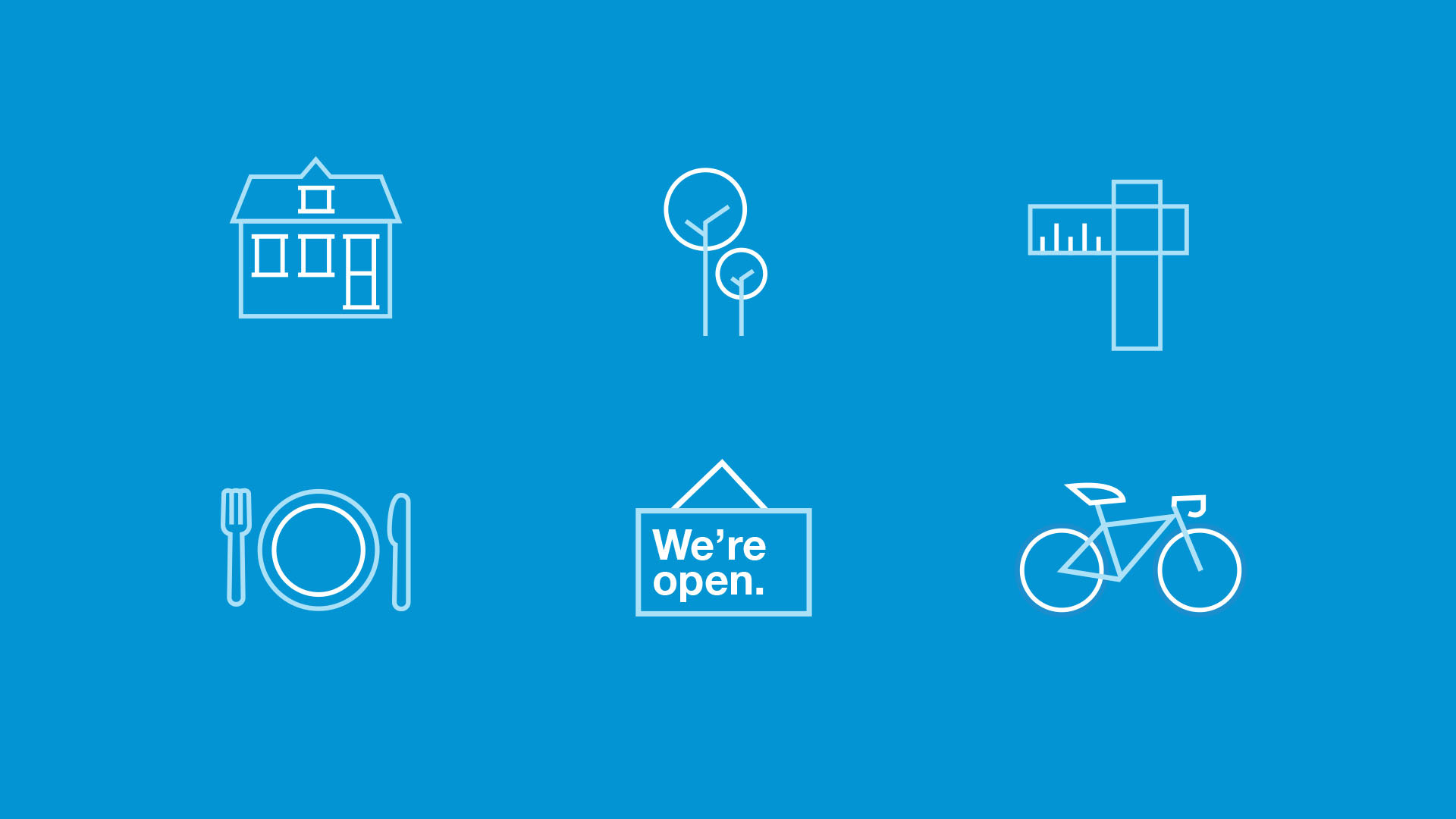 Custom set of branded icons for URA