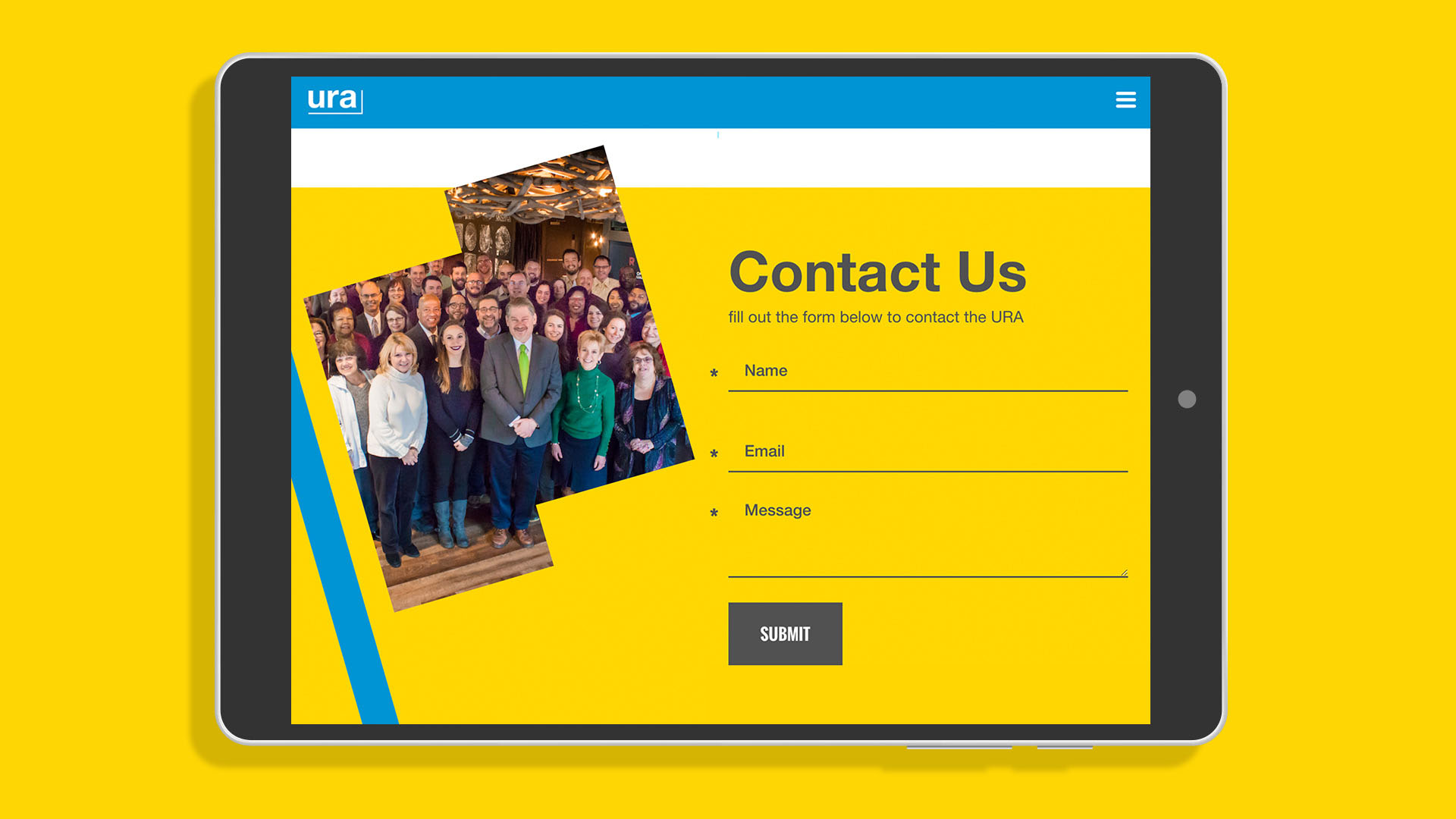 URA website contact form