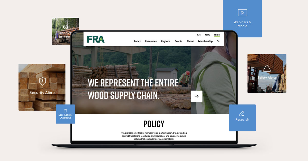Forest Resources Association (FRA) website home page