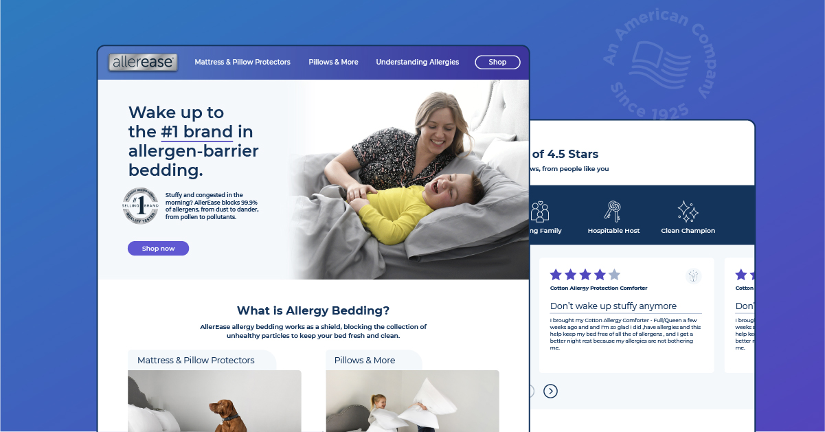 AllerEase Website Homepage