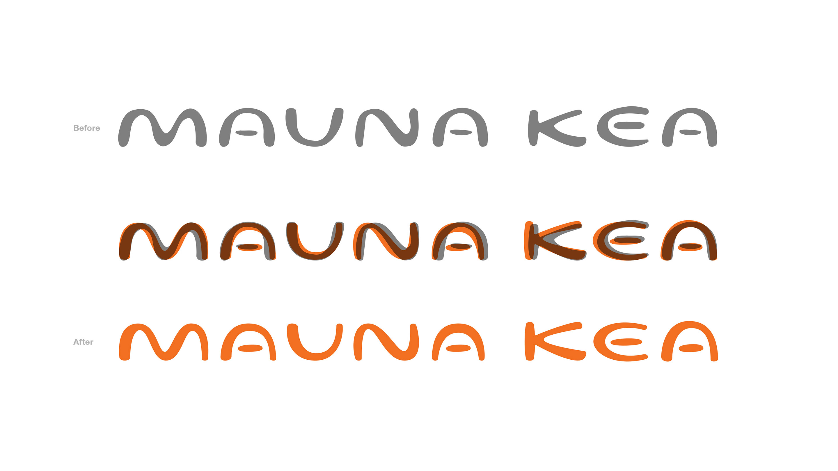 As a whole the letters are more evenly weighted, the lines smooth and balanced.