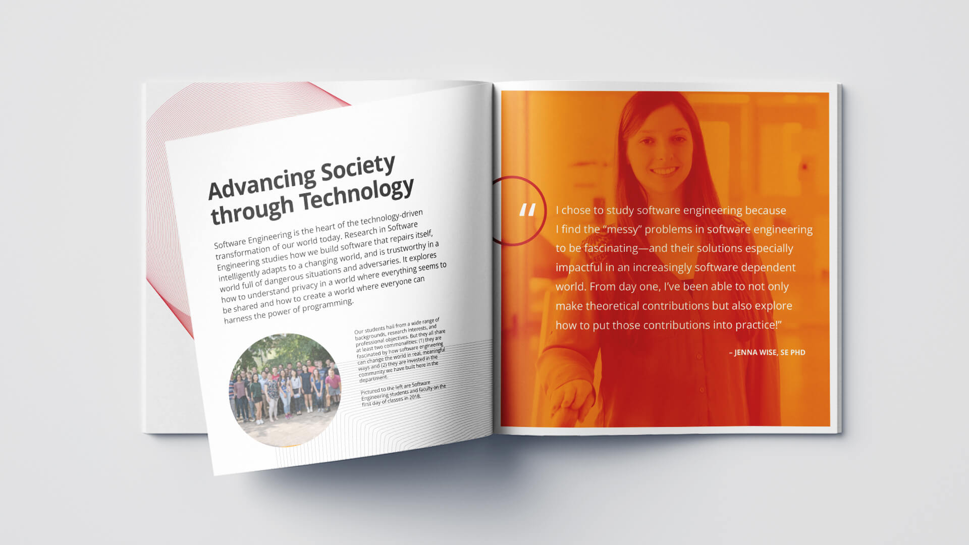 CMU Software and Societal Systems Department (S3D) booklet spread