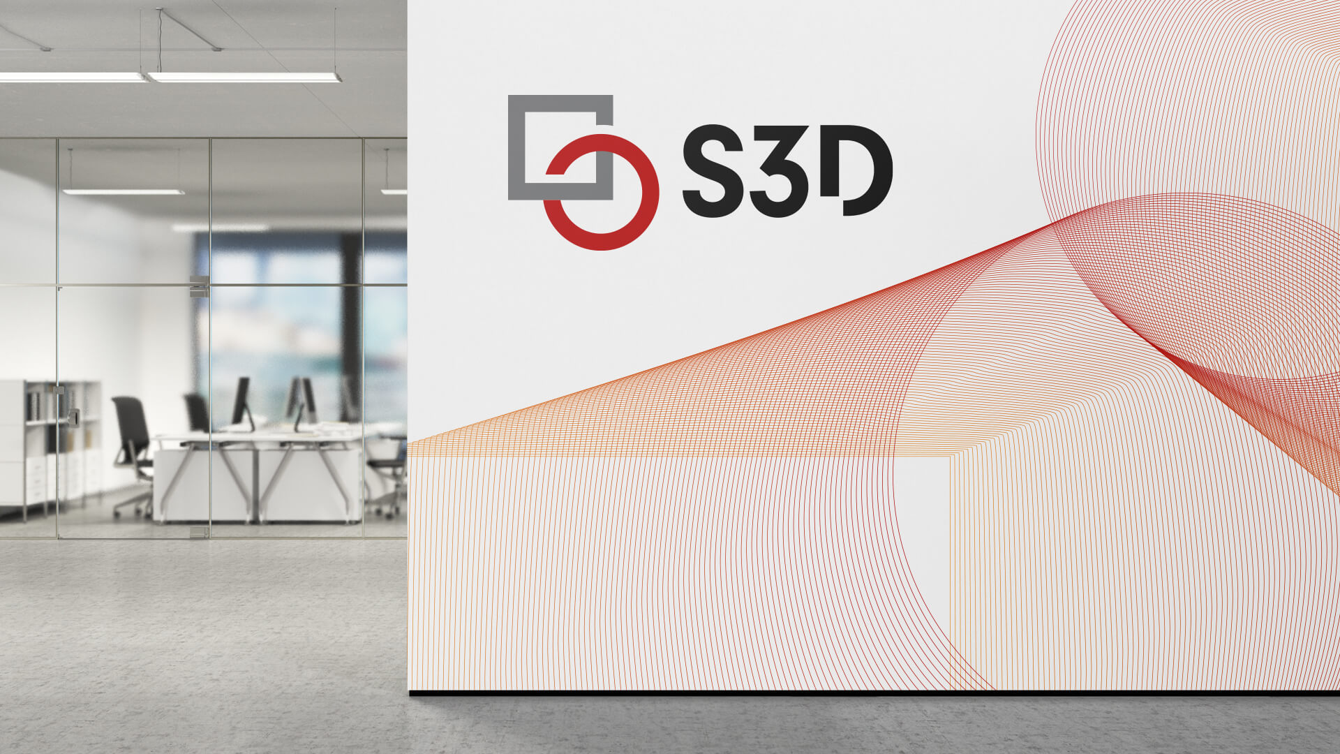 CMU Software and Societal Systems Department (S3D) branded wall graphic