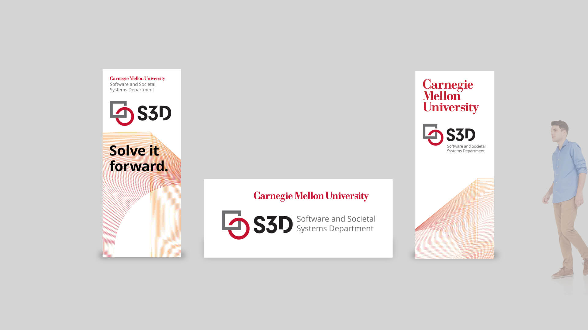 CMU Software and Societal Systems Department (S3D) trade show graphics