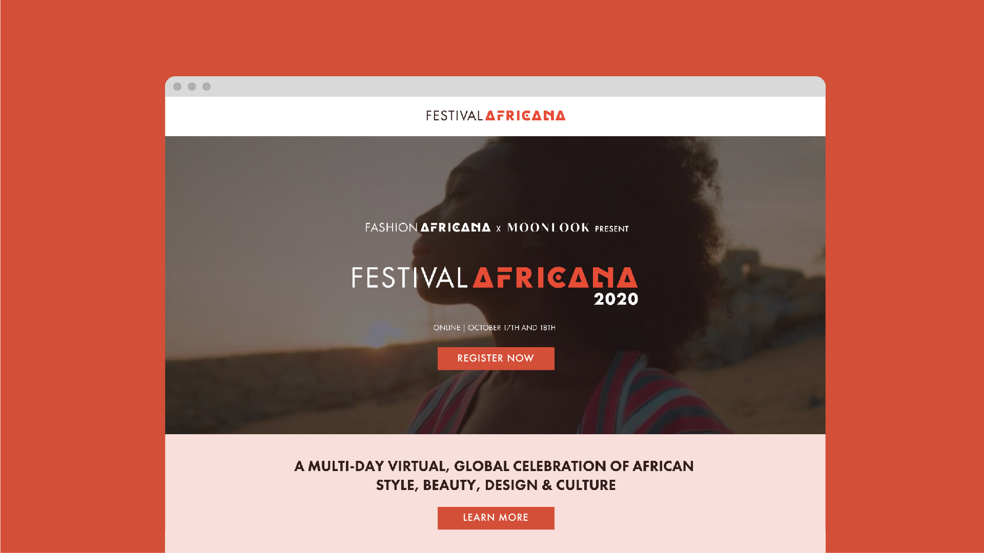 FestivalAFRICANA website homepage