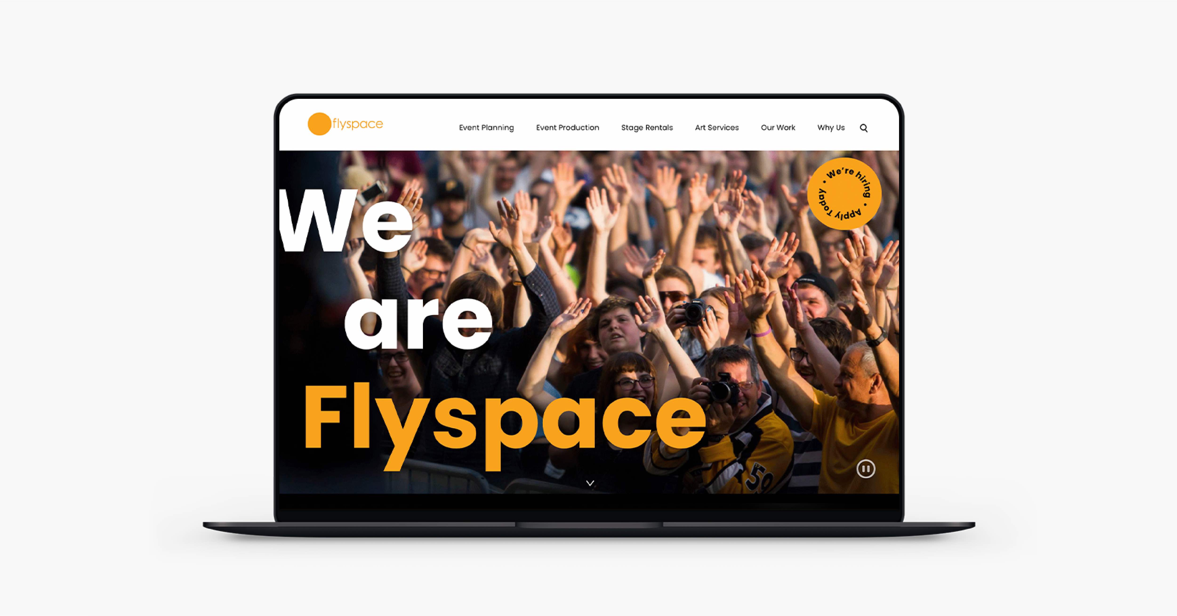 Flyspace Productions website homepage