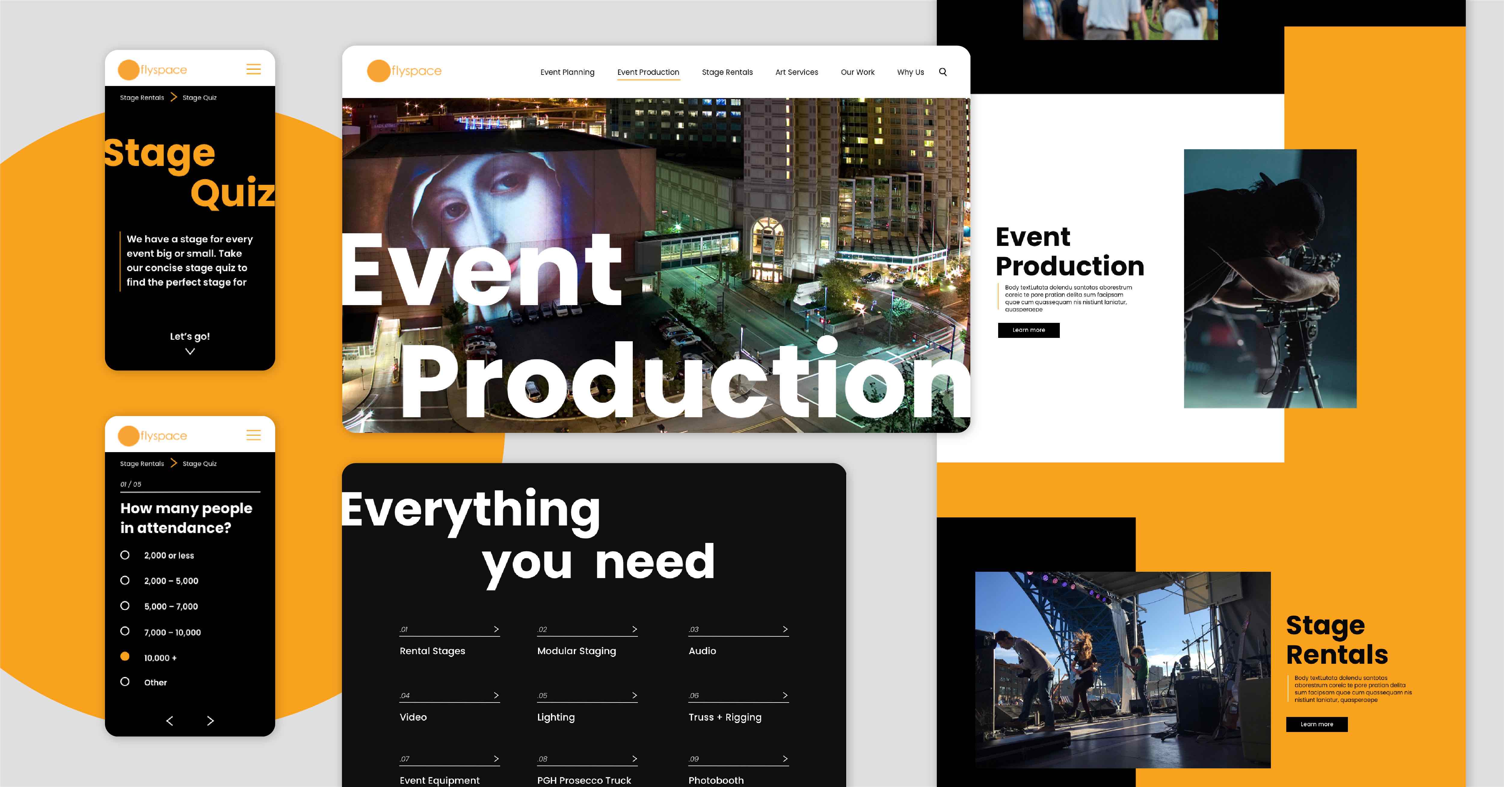 Sample elements & components from the digital design system.