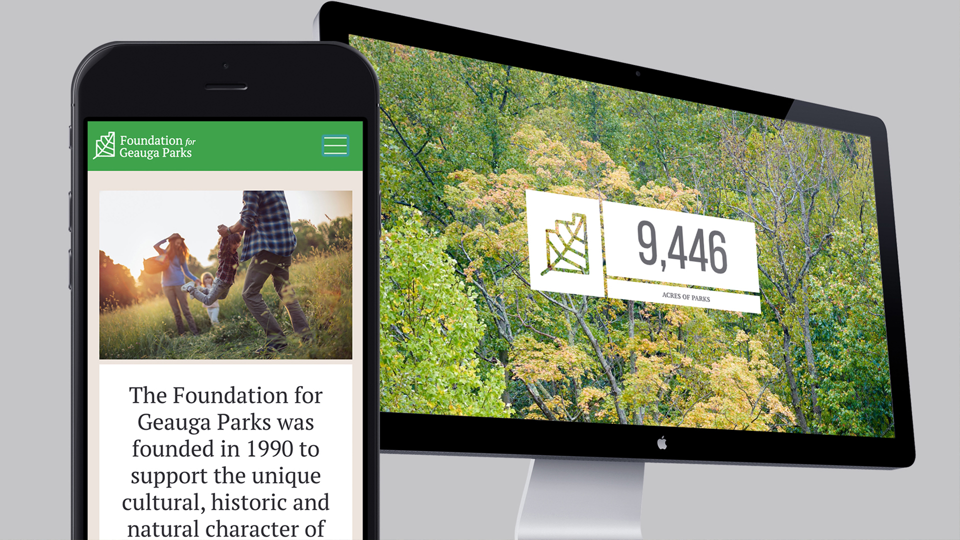 Foundation for Geauga Parks website homepage