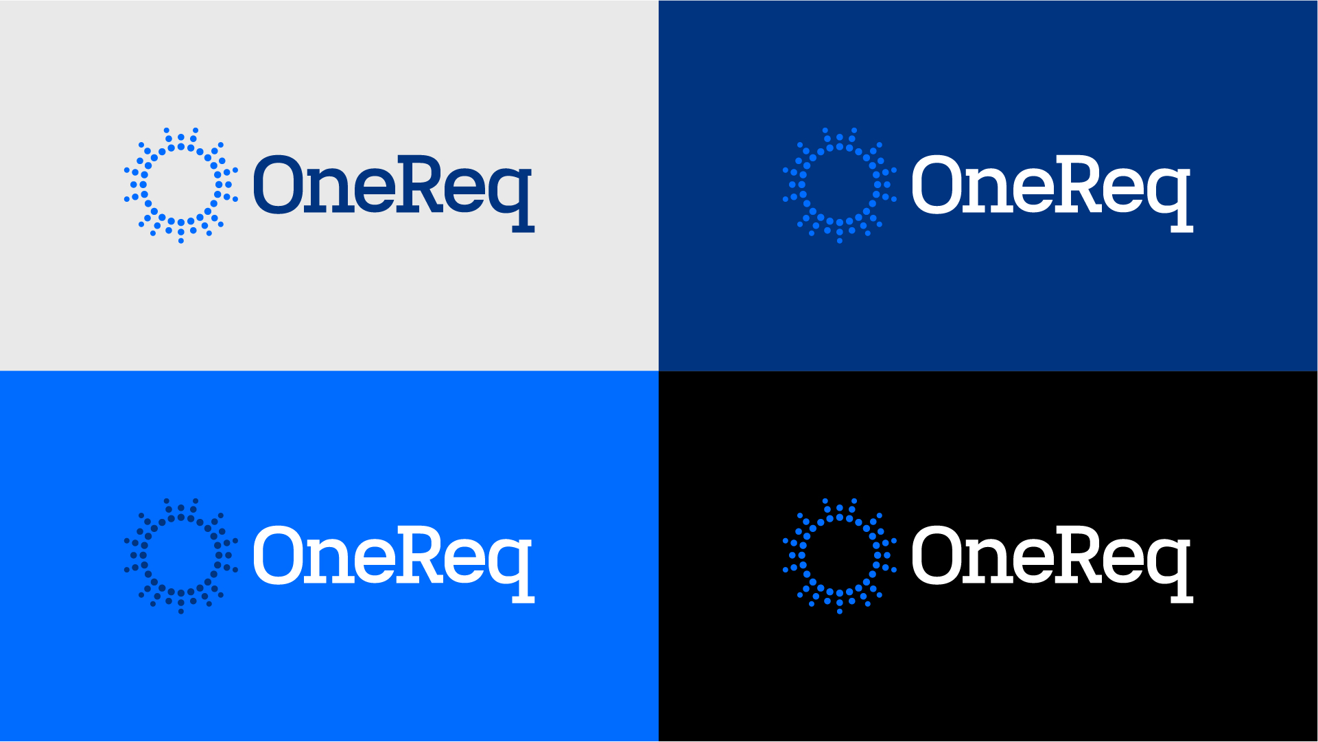 OneReq logo and primary color palette