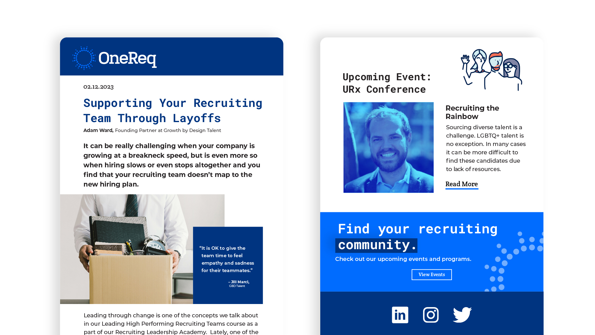 OneReq newsletter