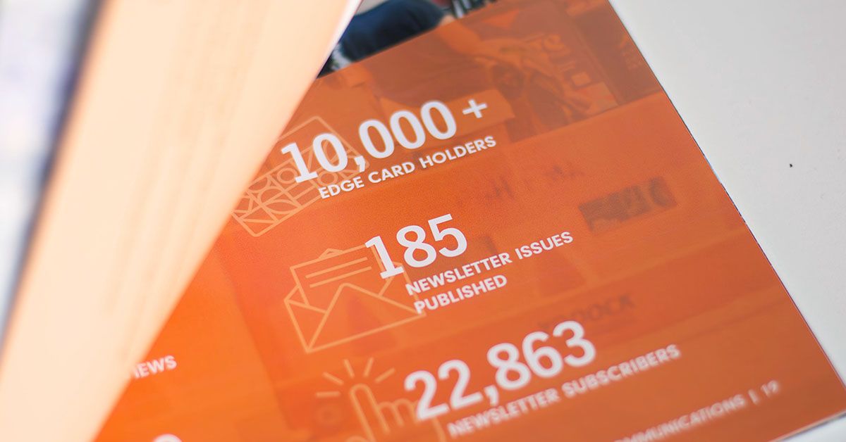 Detail view of custom iconography for the Pittsburgh Downtown Partnership's 2022 Annual Report
