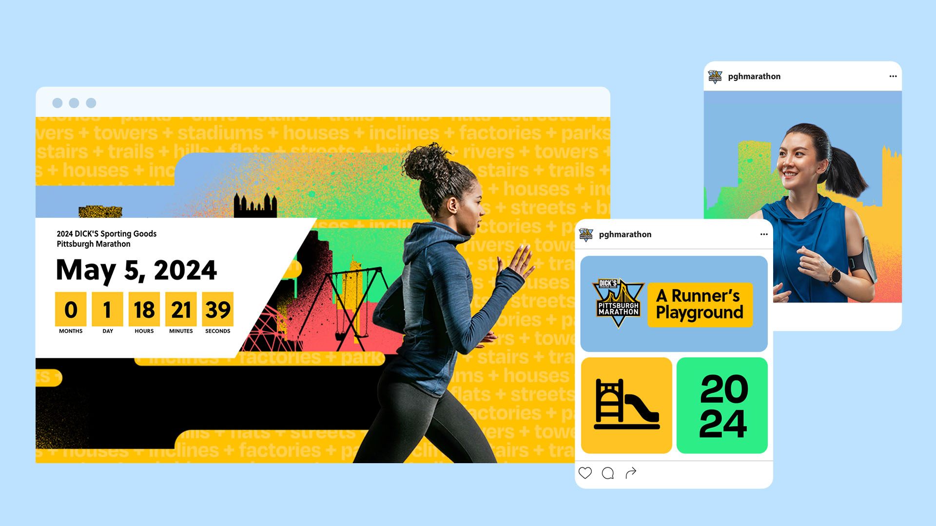 2024 brand campaign assets deployed across digital channels, including website and social.