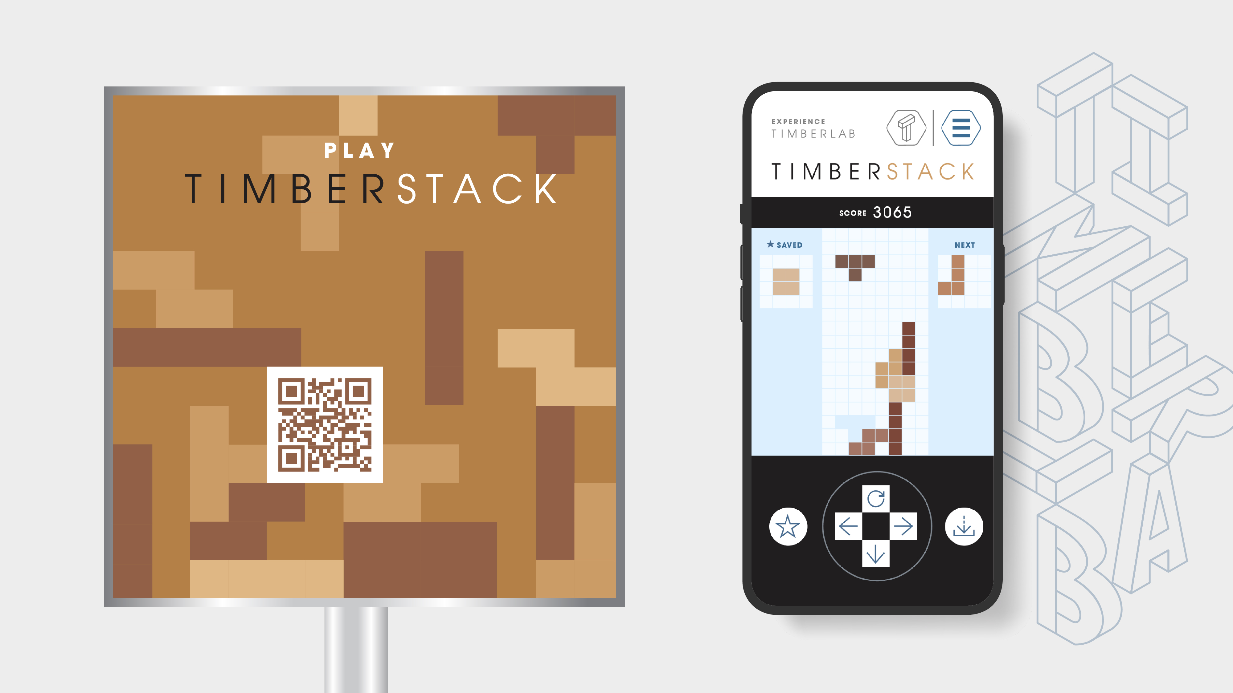 All work and no play? Timberstack was added to the mix for some branded fun.